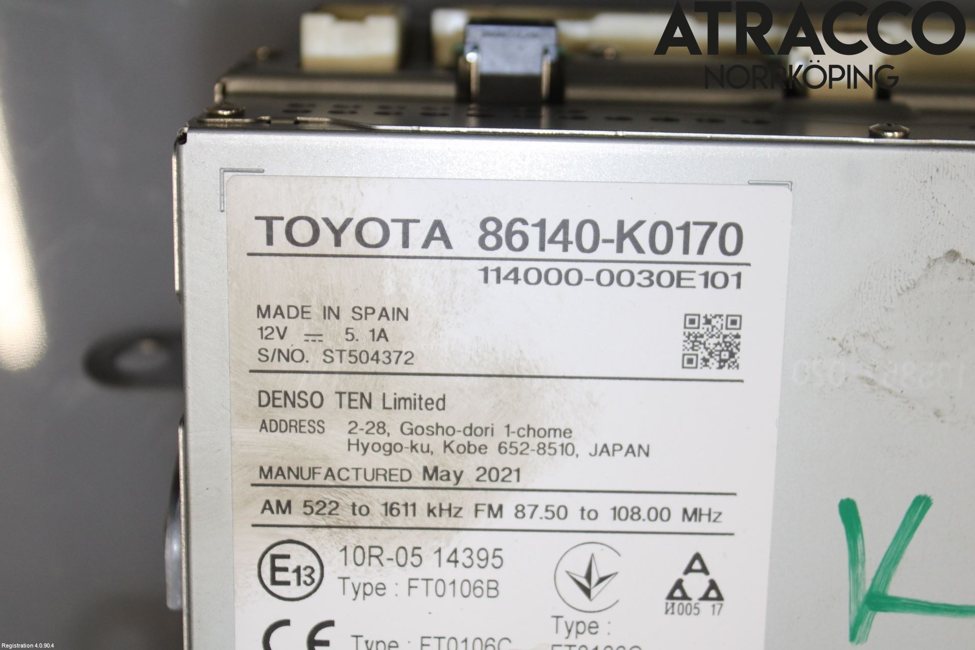 Toyota YARIS XP21 20- Multifunktionsdisplay