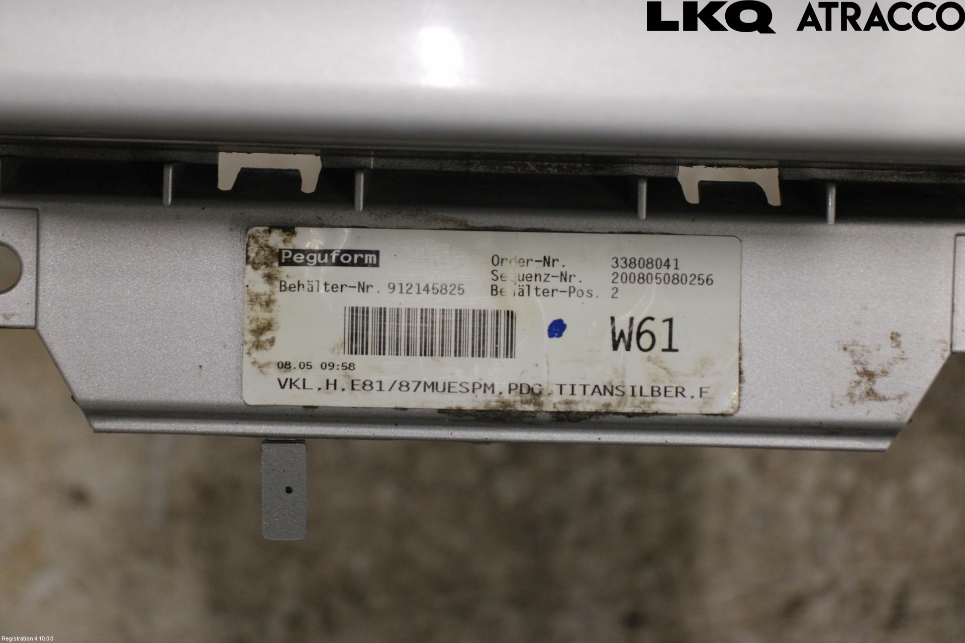 BMW 1 E87/81 5D/3D 03-11 Stötfångarbeklädnad Bak