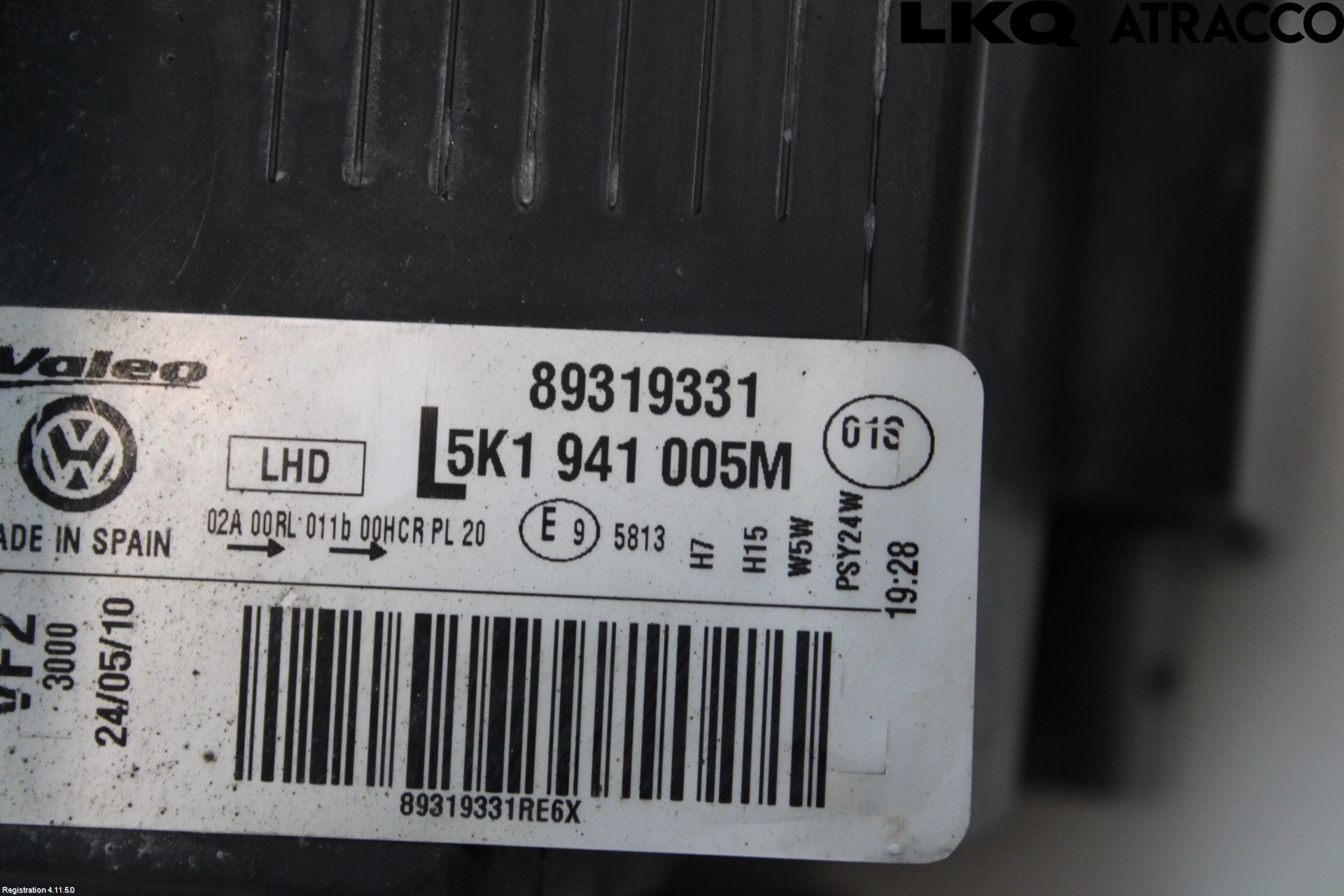 Volkswagen VW GOLF VI 09-13 Strålkastare Vänster