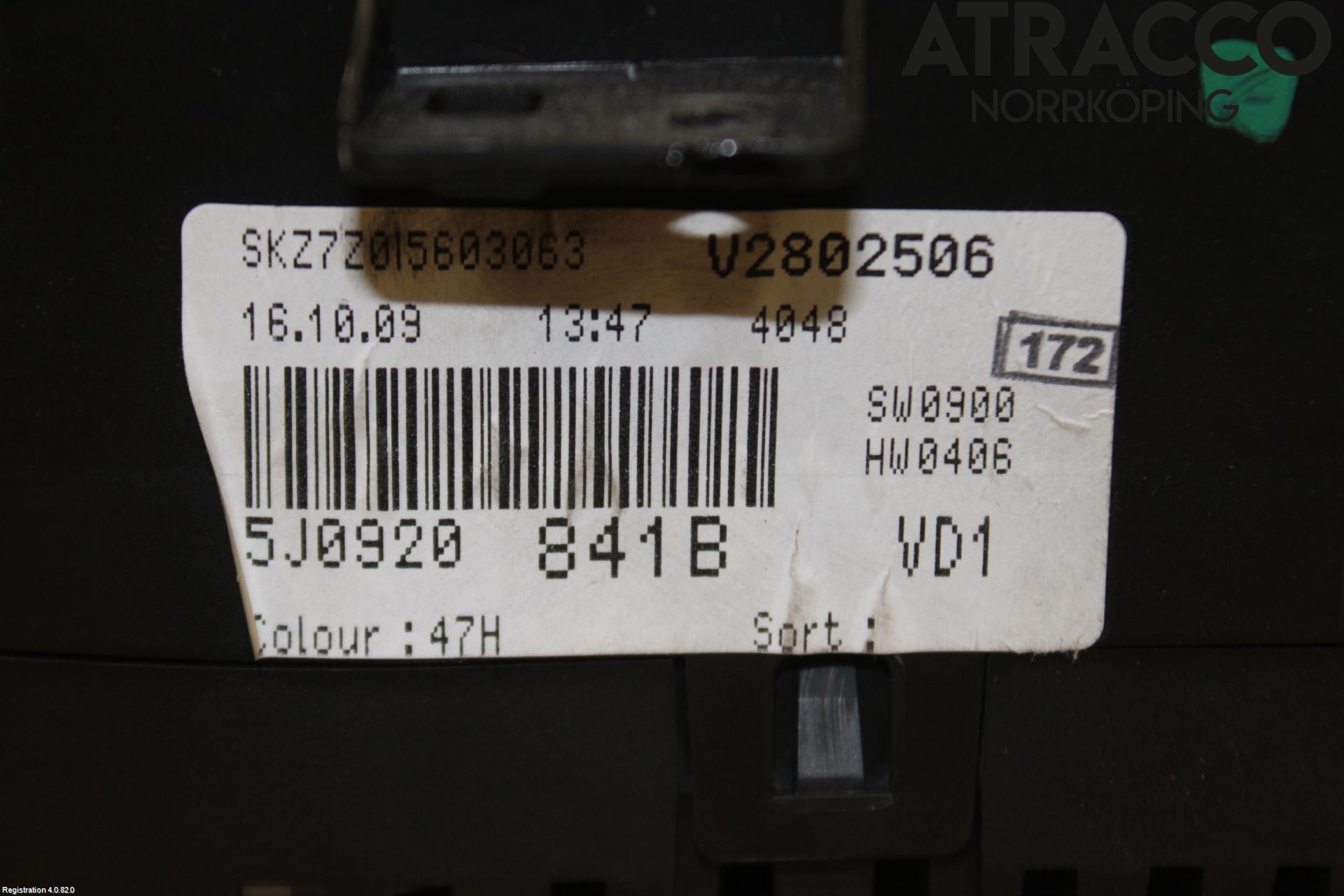 Skoda ROOMSTER Instrument Komb