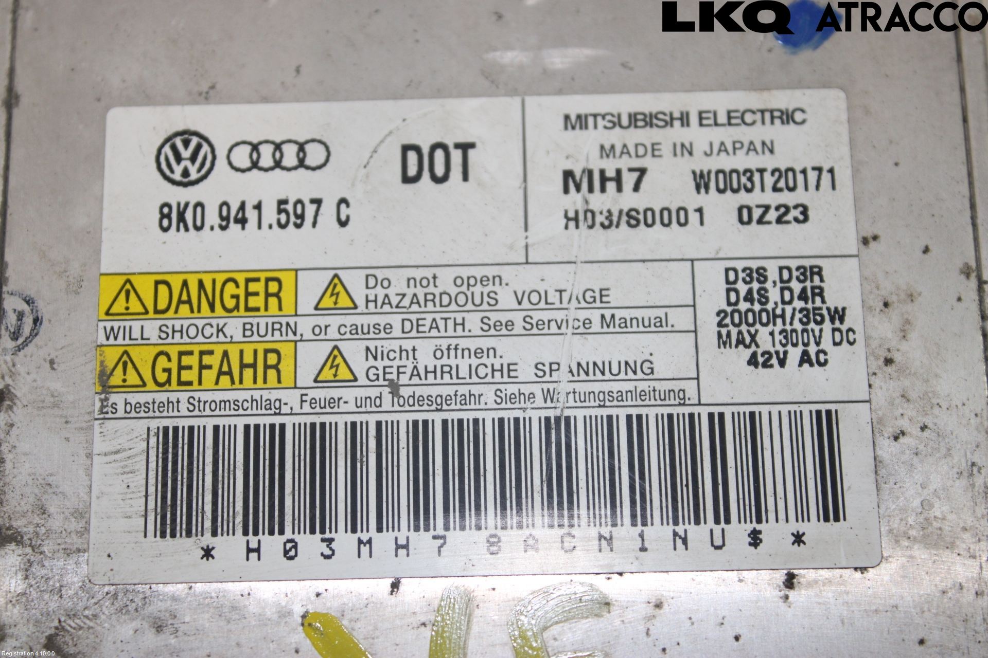 Audi A4/S4 08-11 Styrenhet Strålkastare