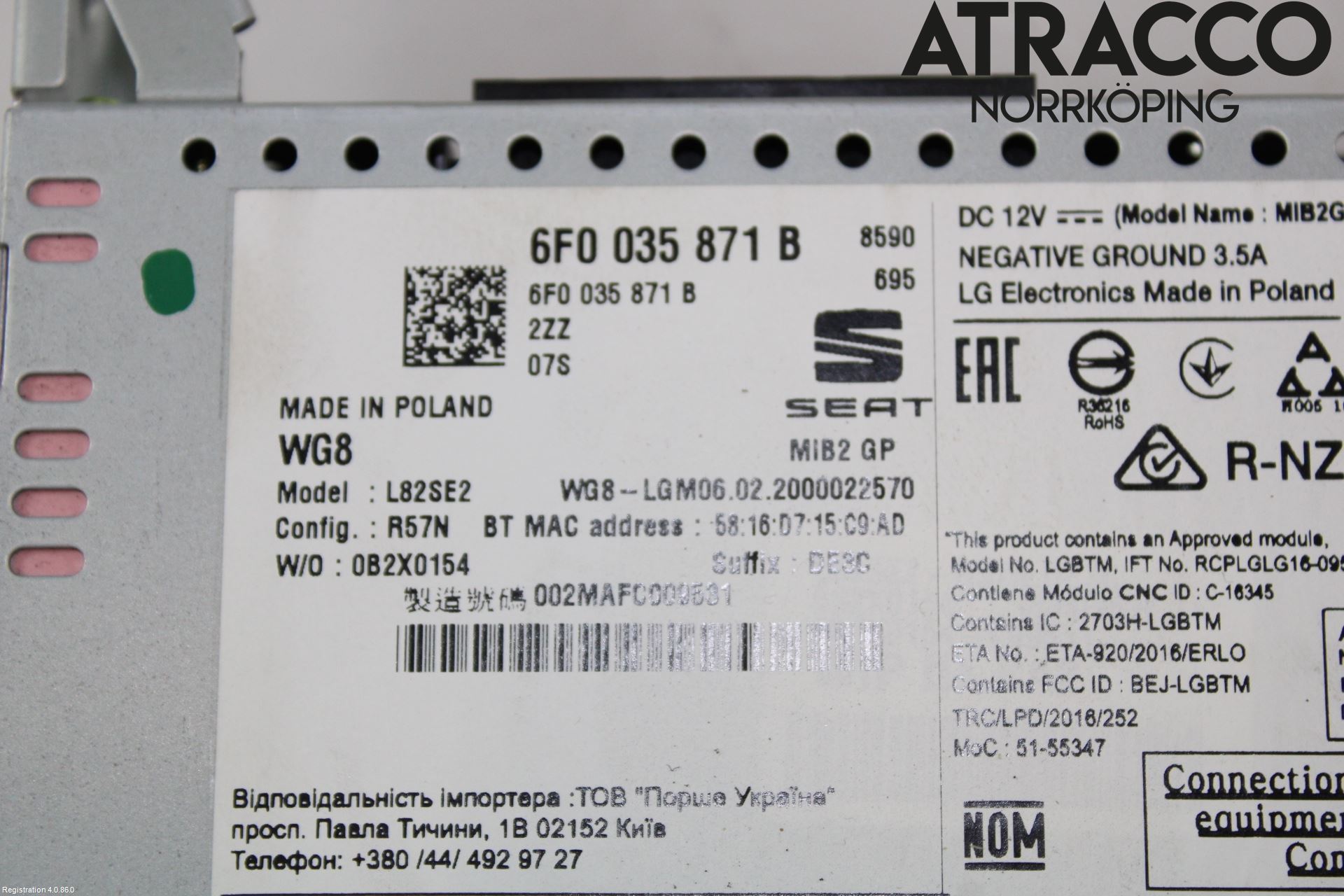 Seat IBIZA V 17-20 Cd Radio - Multimediapanel
