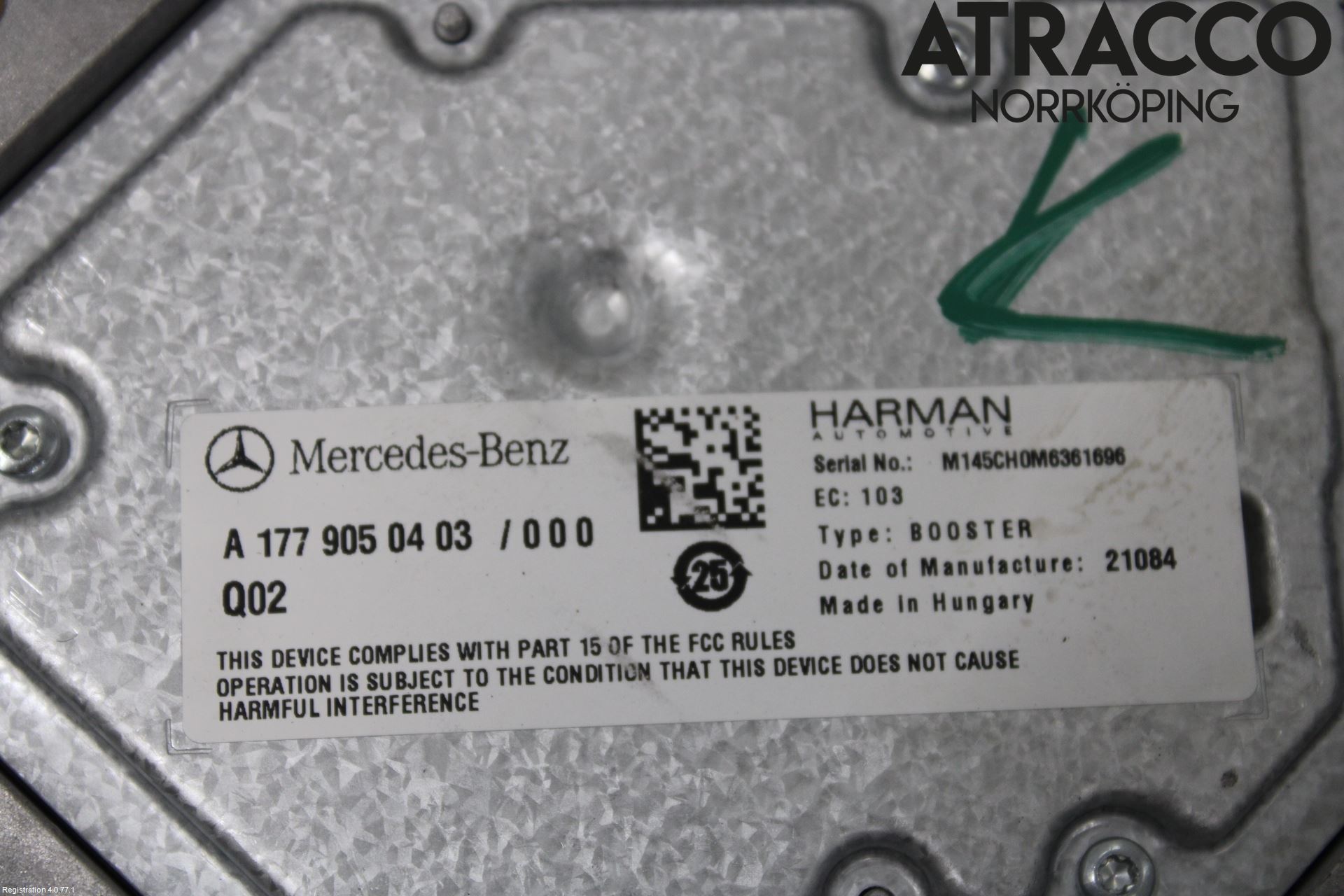 Mercedes-Benz MB CLA-KLASS (C118/X118) 19- Radio-Stereo Förstärkare