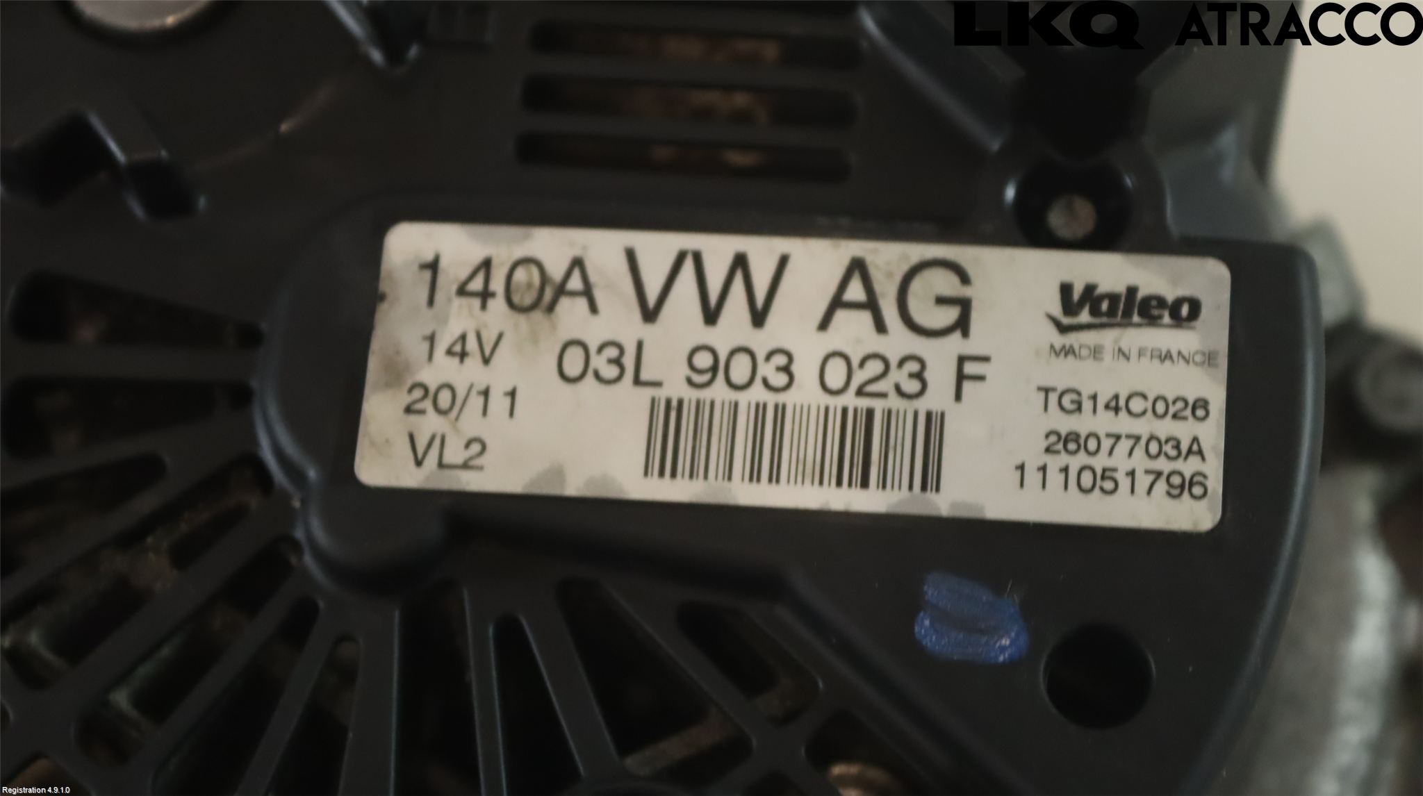 Volkswagen VW SCIROCCO 09-17 Generator