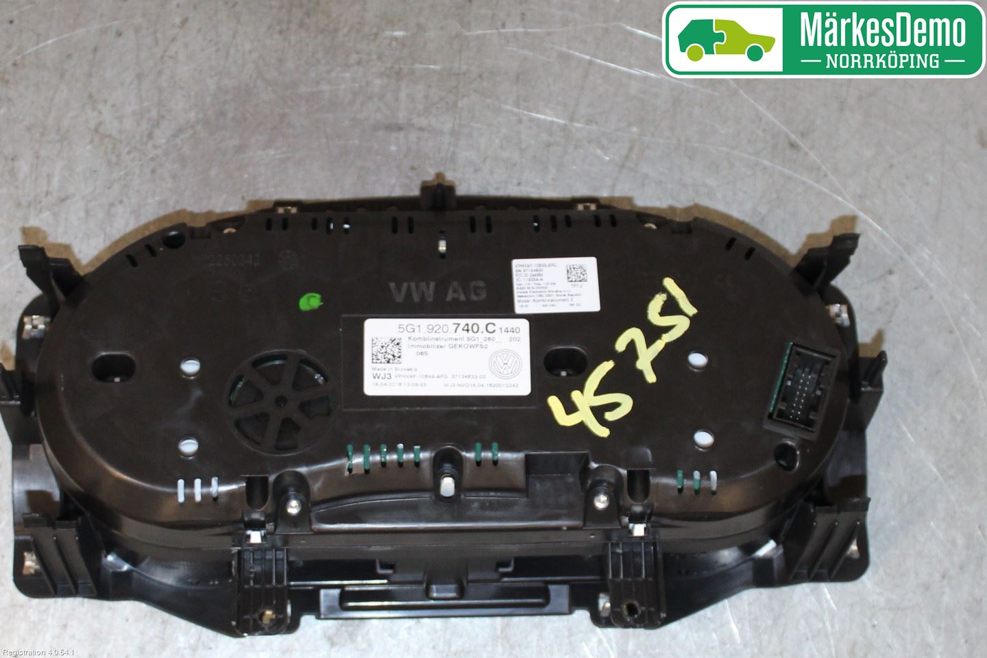 Volkswagen VW GOLF / E-GOLF VII 13-20 Instrument Komb