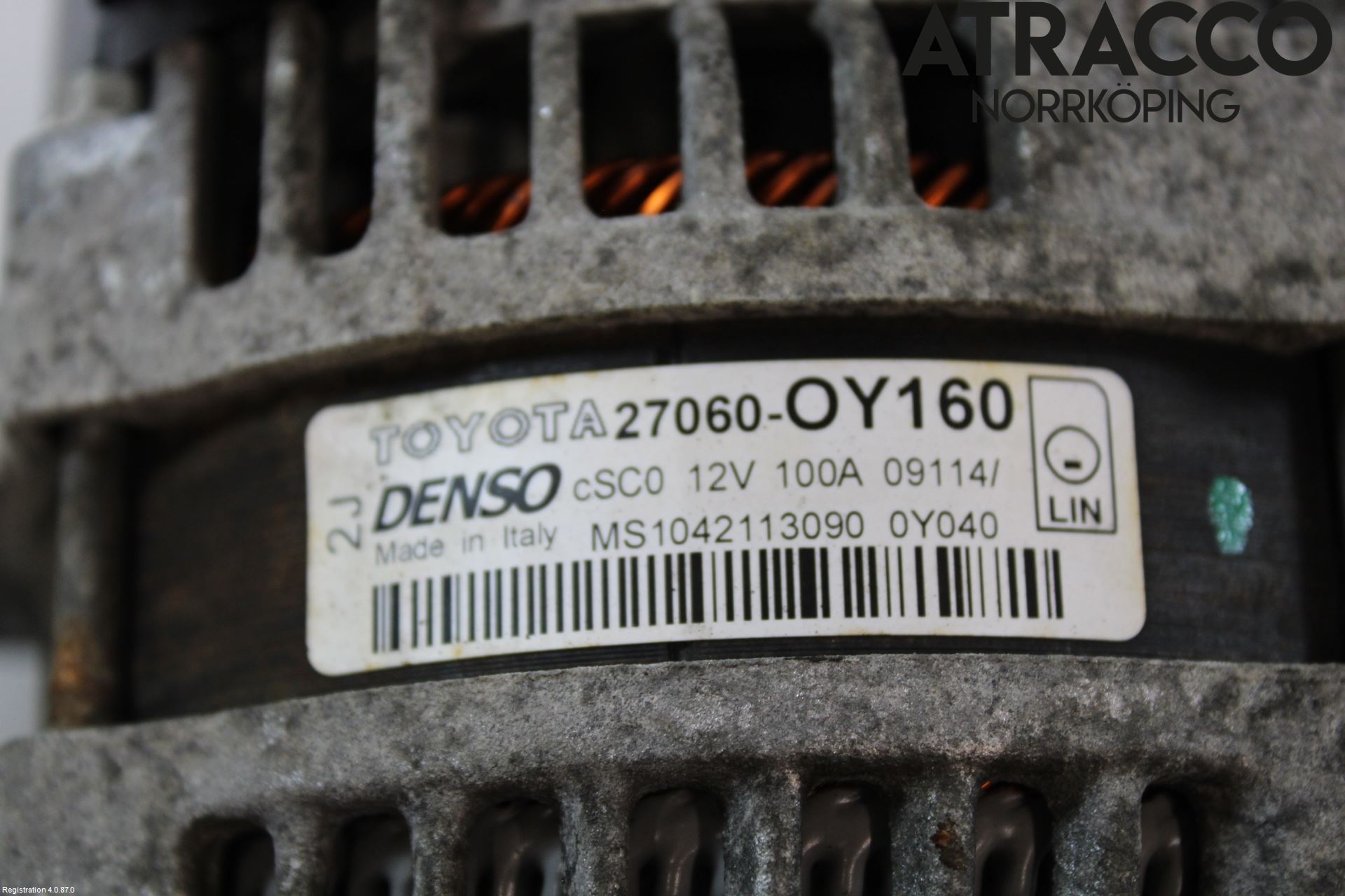 Toyota YARIS XP130 12-14 Generator
