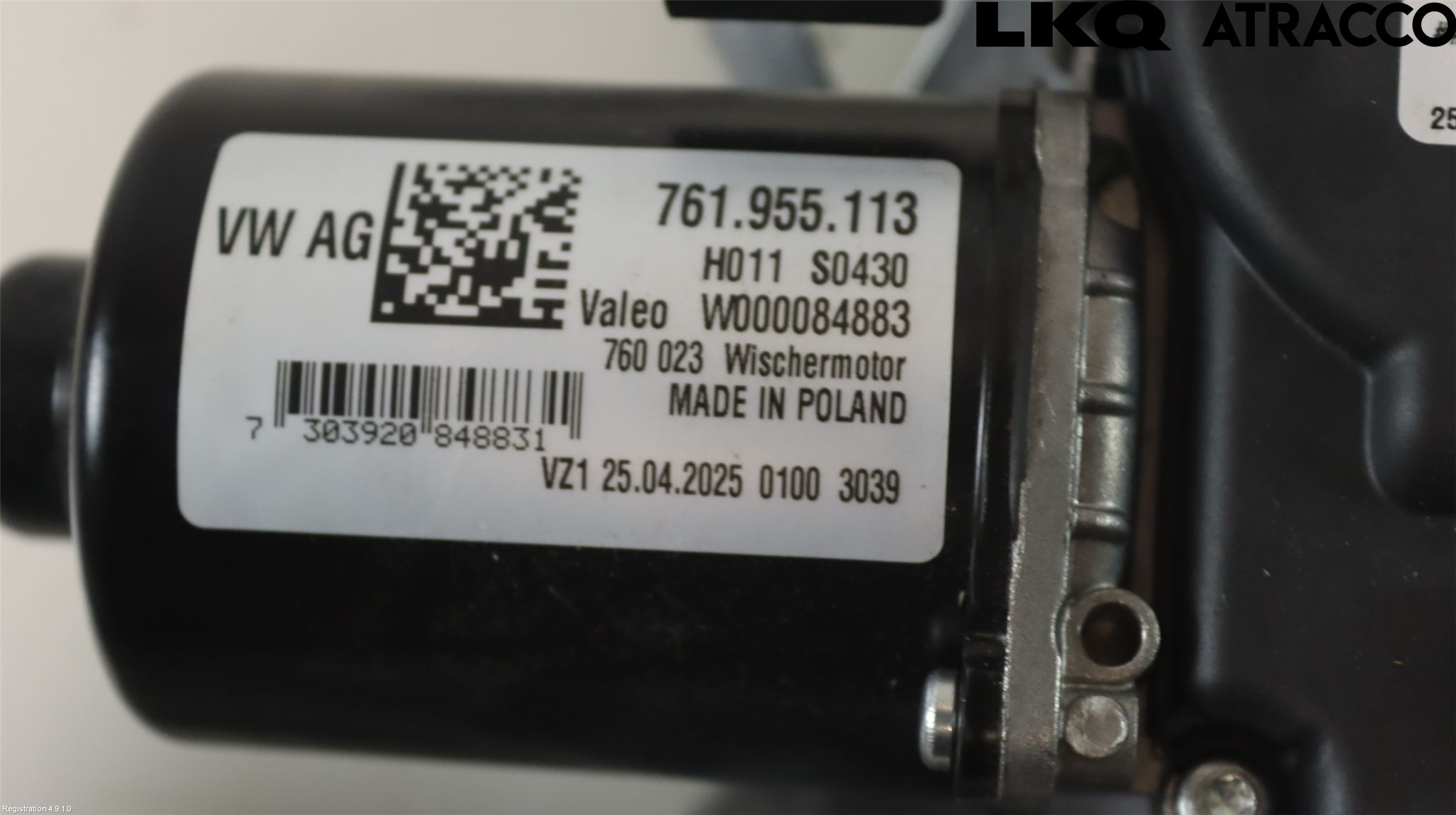 Volkswagen VW TOUAREG CR 18- Torkarmekanism Vindruta
