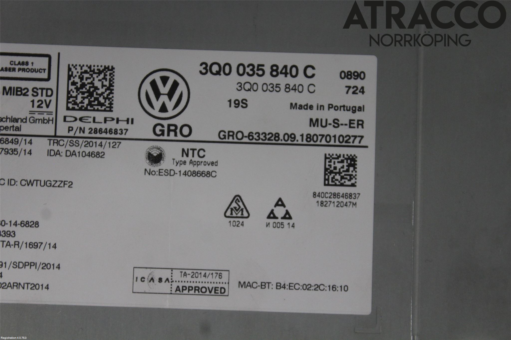 Volkswagen VW PASSAT 15-19 Cd Radio - Multimediapanel