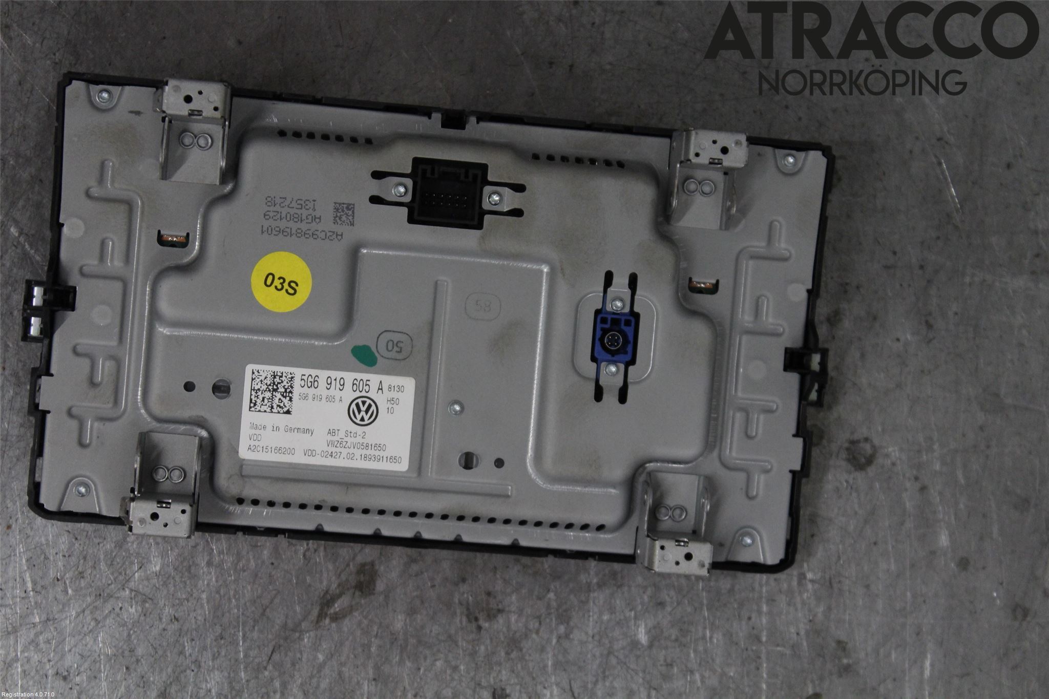 Volkswagen VW GOLF / E-GOLF VII 13-20 Multifunktionsdisplay