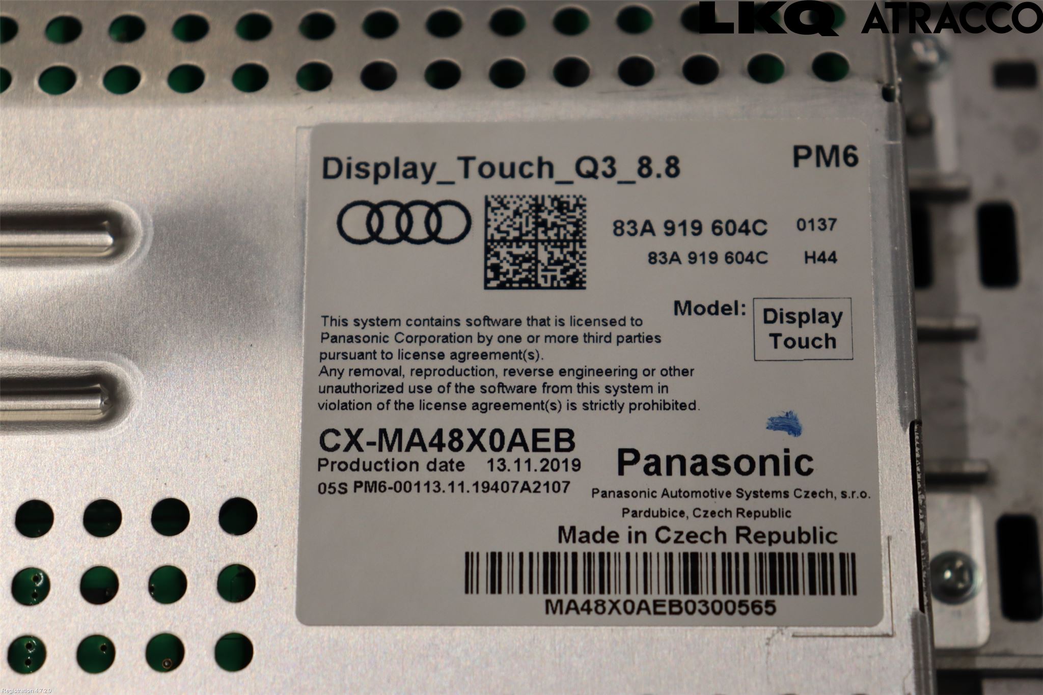 Audi Q3 F3 19- Bildskärm