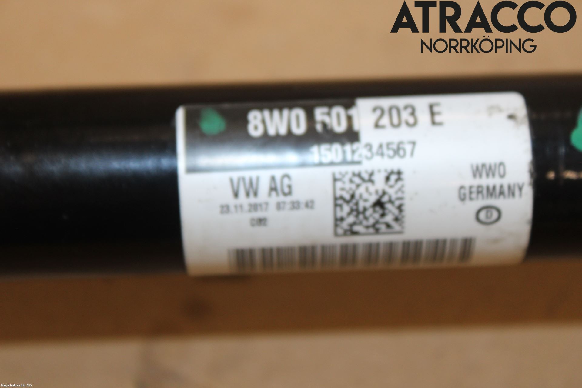 Audi A4/S4 B9 16-19 Drivaxel Bak Höger