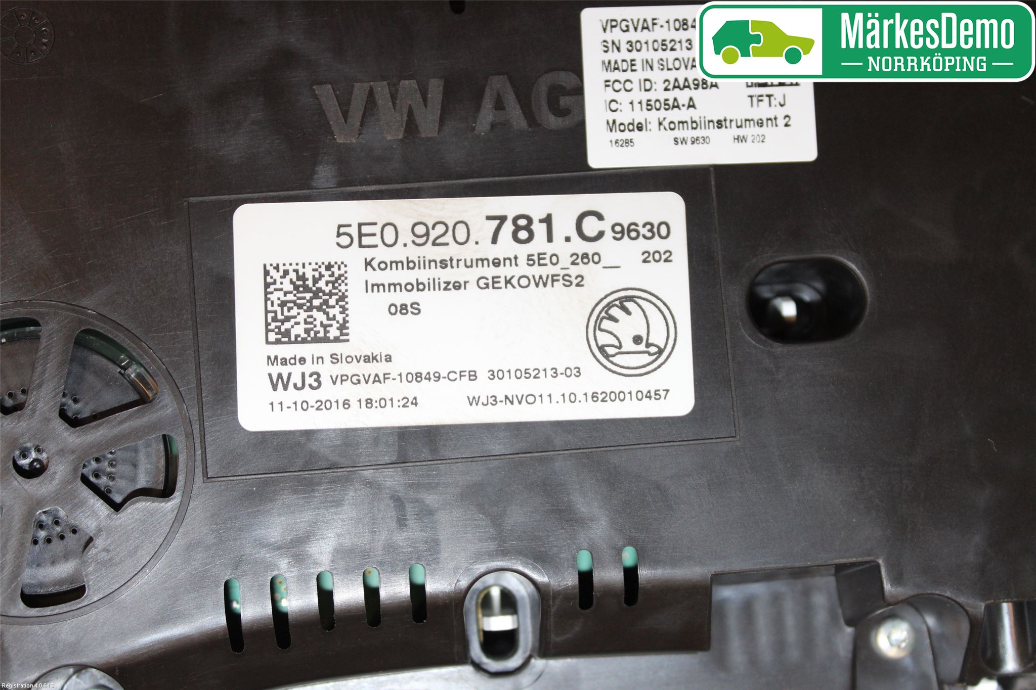 Skoda OCTAVIA (5E) 13-20 Instrument Komb