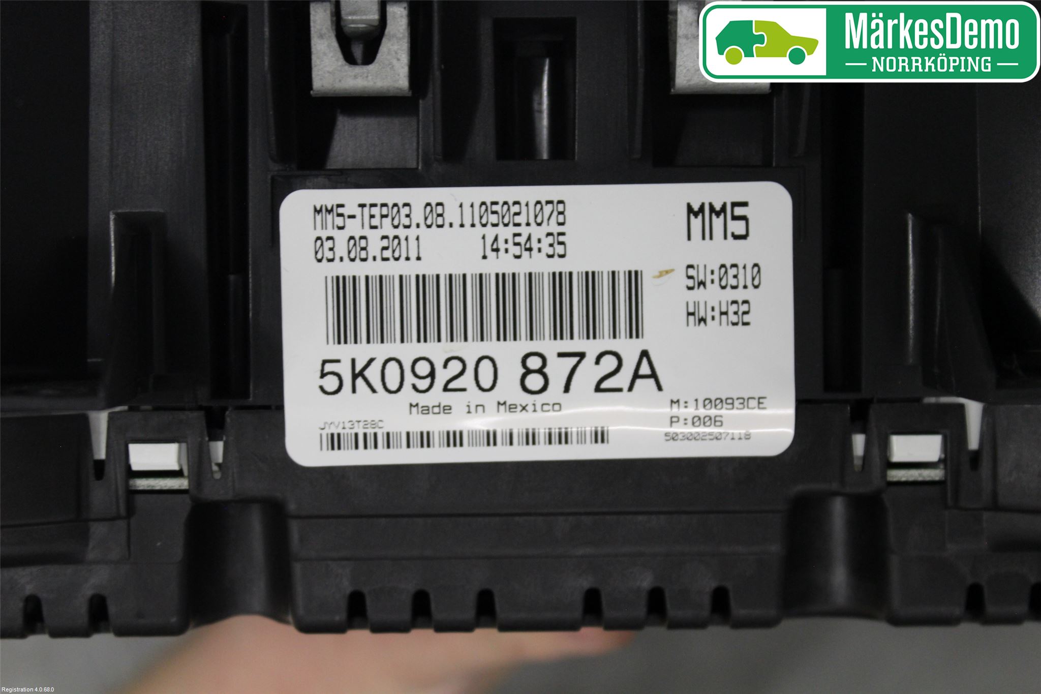 Volkswagen VW GOLF VI 09-13 Instrument Komb