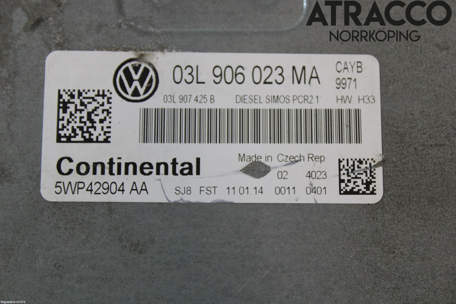 Volkswagen VW POLO 10-17 Styrenhet Inspump Diesel