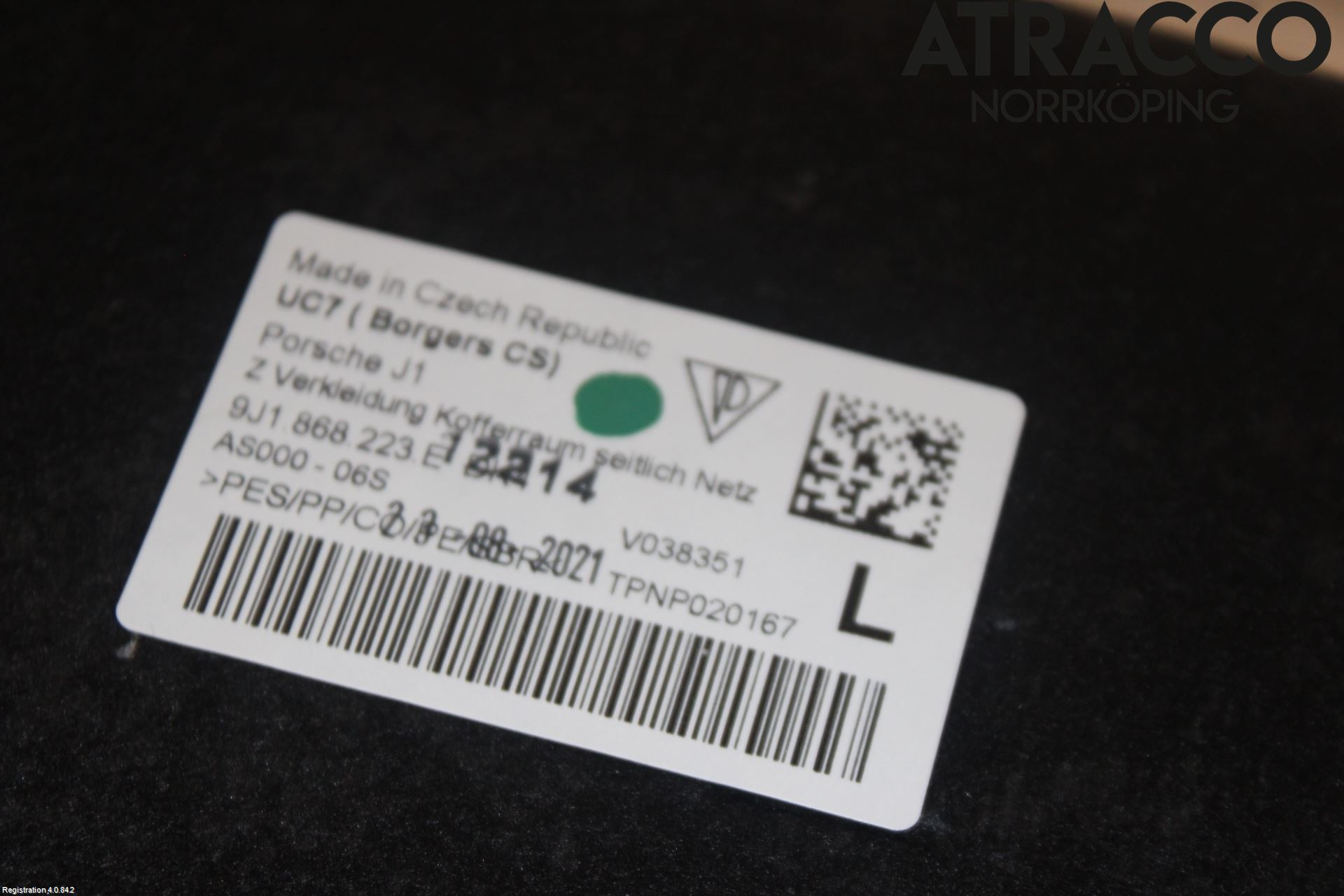 Audi E-TRON GT FW 21- Inrbagagerumklädsel-Golv