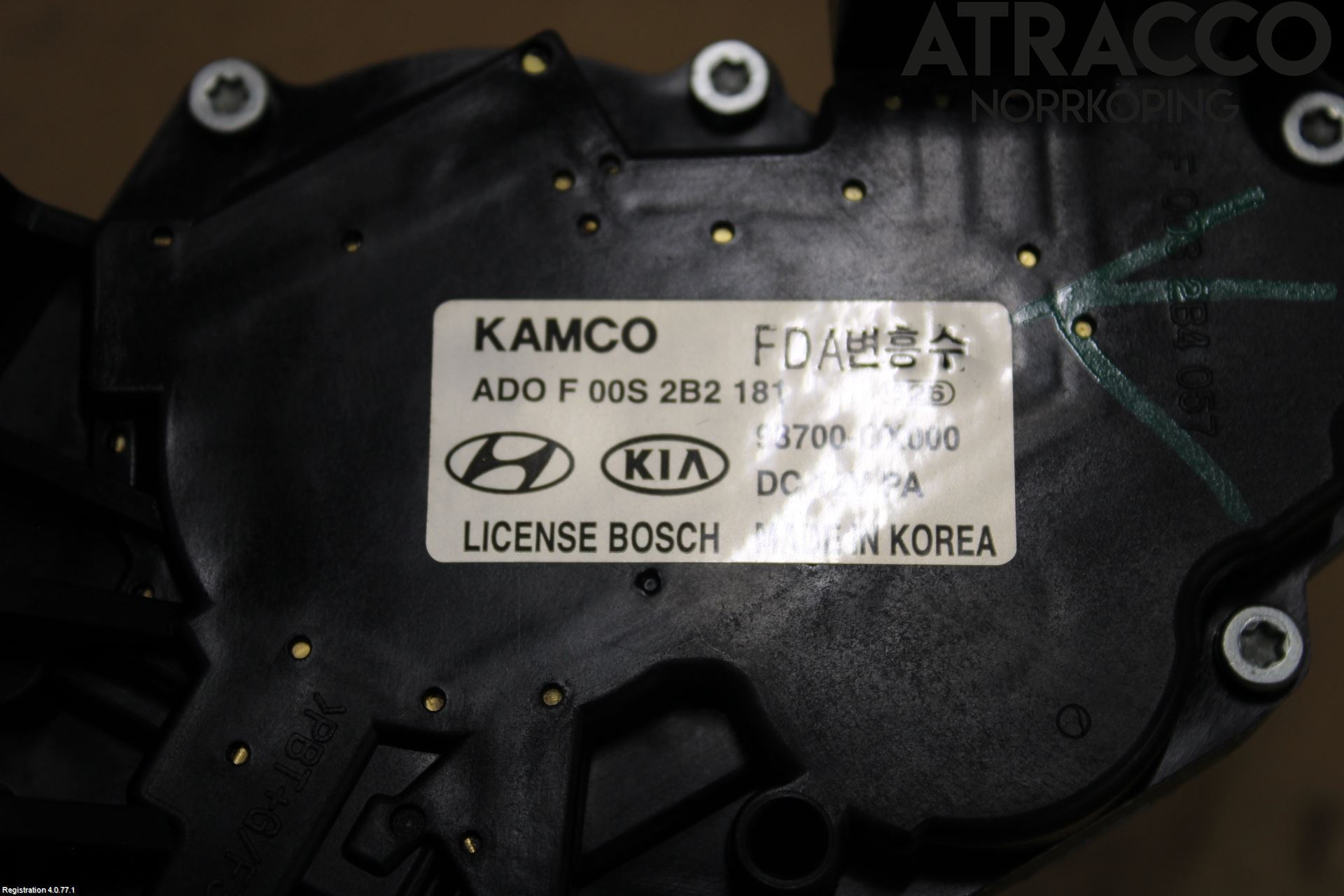 Hyundai i10 PA 08-13 Torkarmotor Baklucka