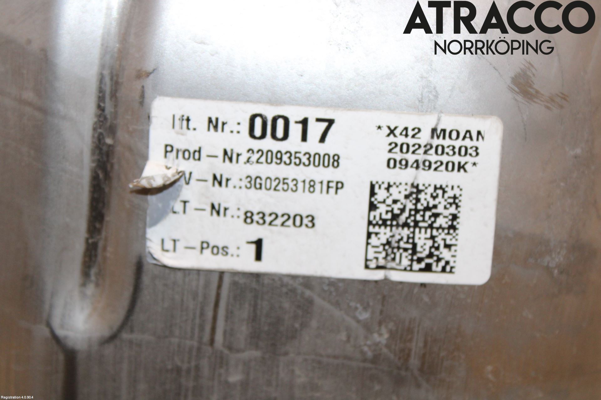 Volkswagen VW PASSAT 20-24 Avgas Bakre Dämpare