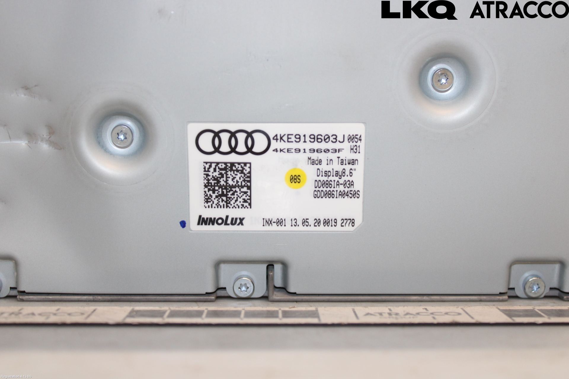 Audi E-TRON, S GE 19- Bildskärm