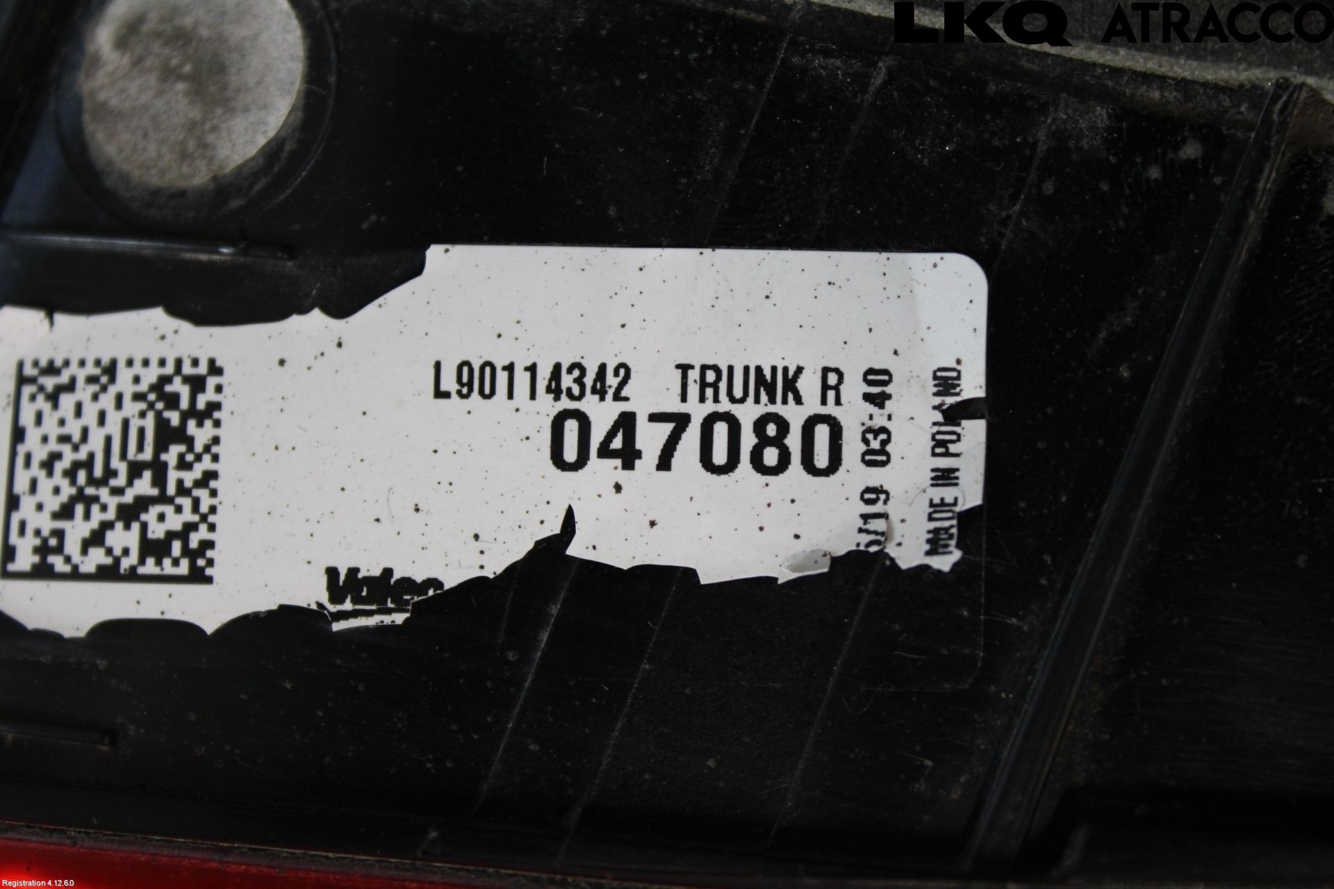 Opel ASTRA K 16-22 Bakljus Lucka Hö