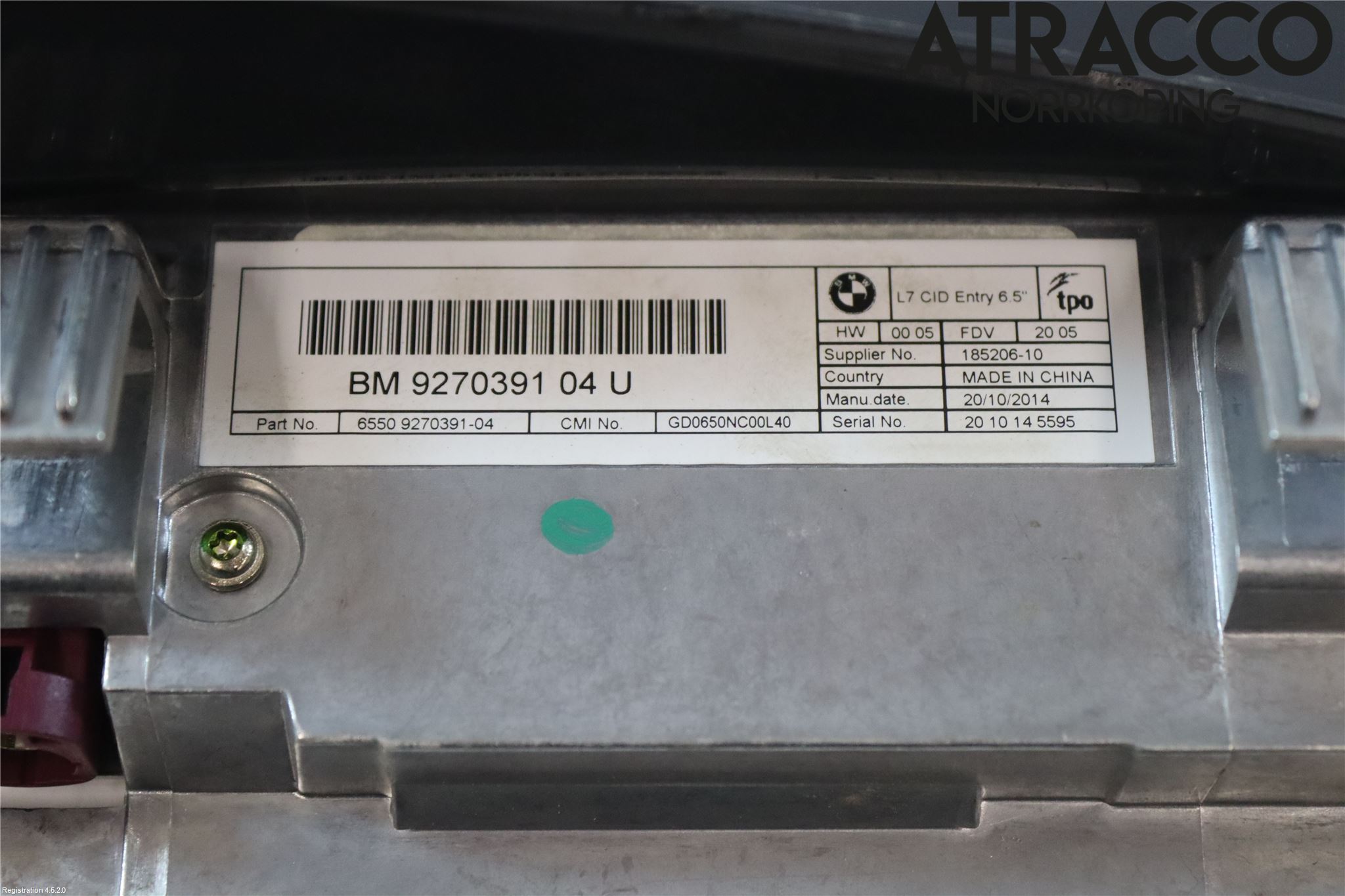 BMW 1 F20/F21 11-19 Bildskärm