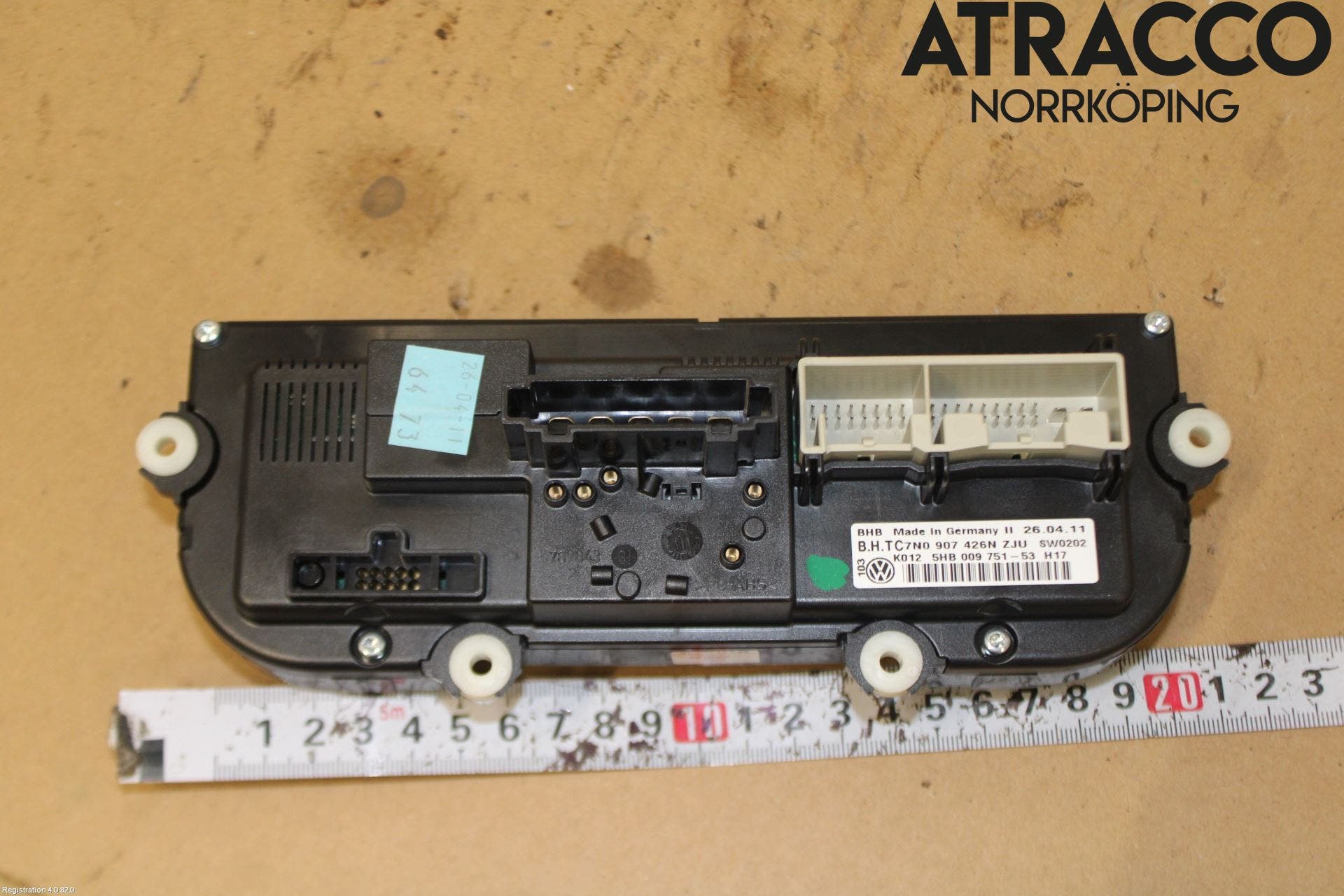 Volkswagen VW EOS 11- Värmereglage