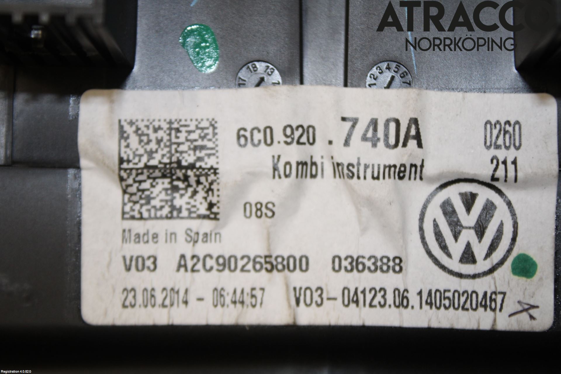 Volkswagen VW POLO 10-17 Instrument Komb
