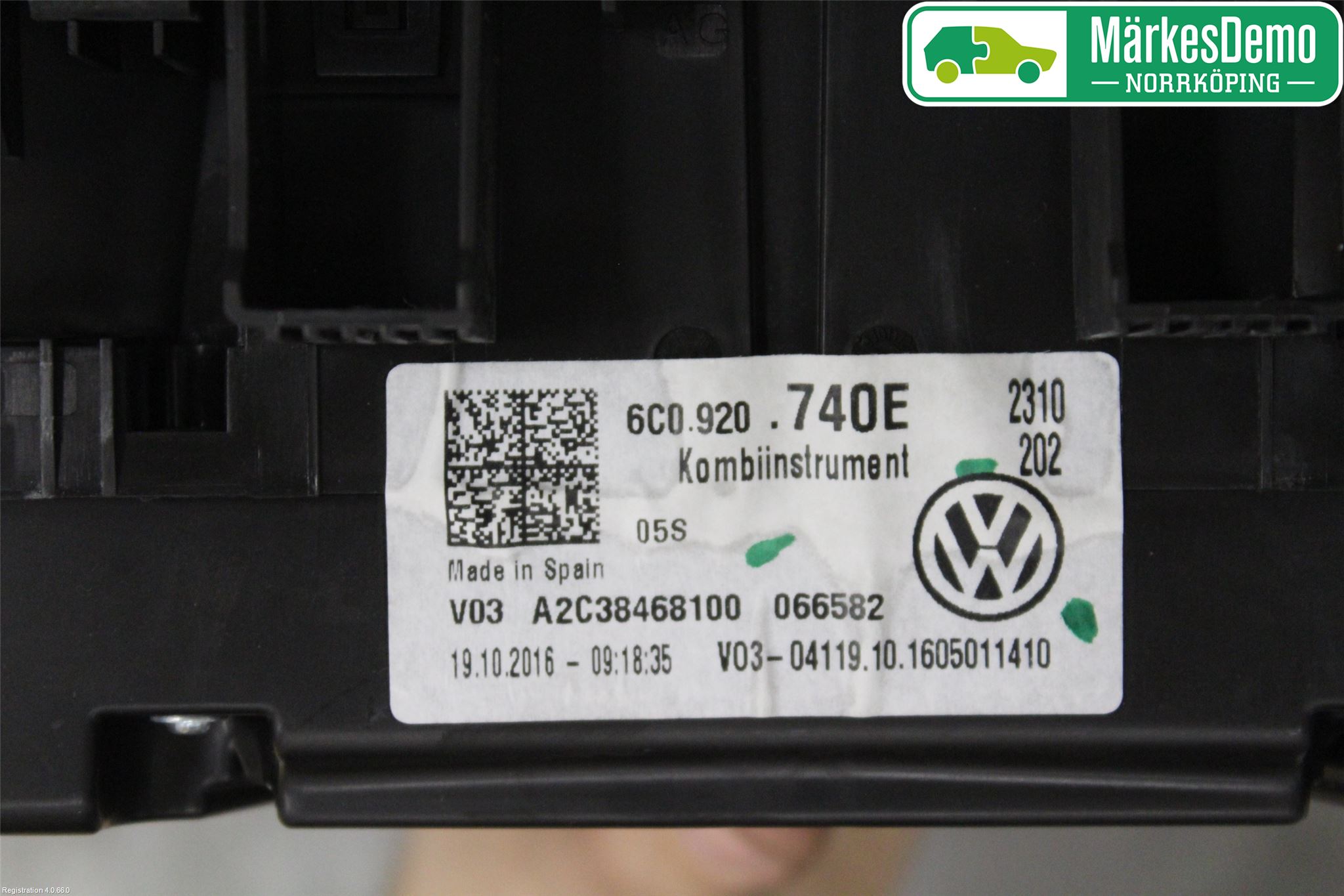 Volkswagen VW POLO 10-17 Instrument Komb