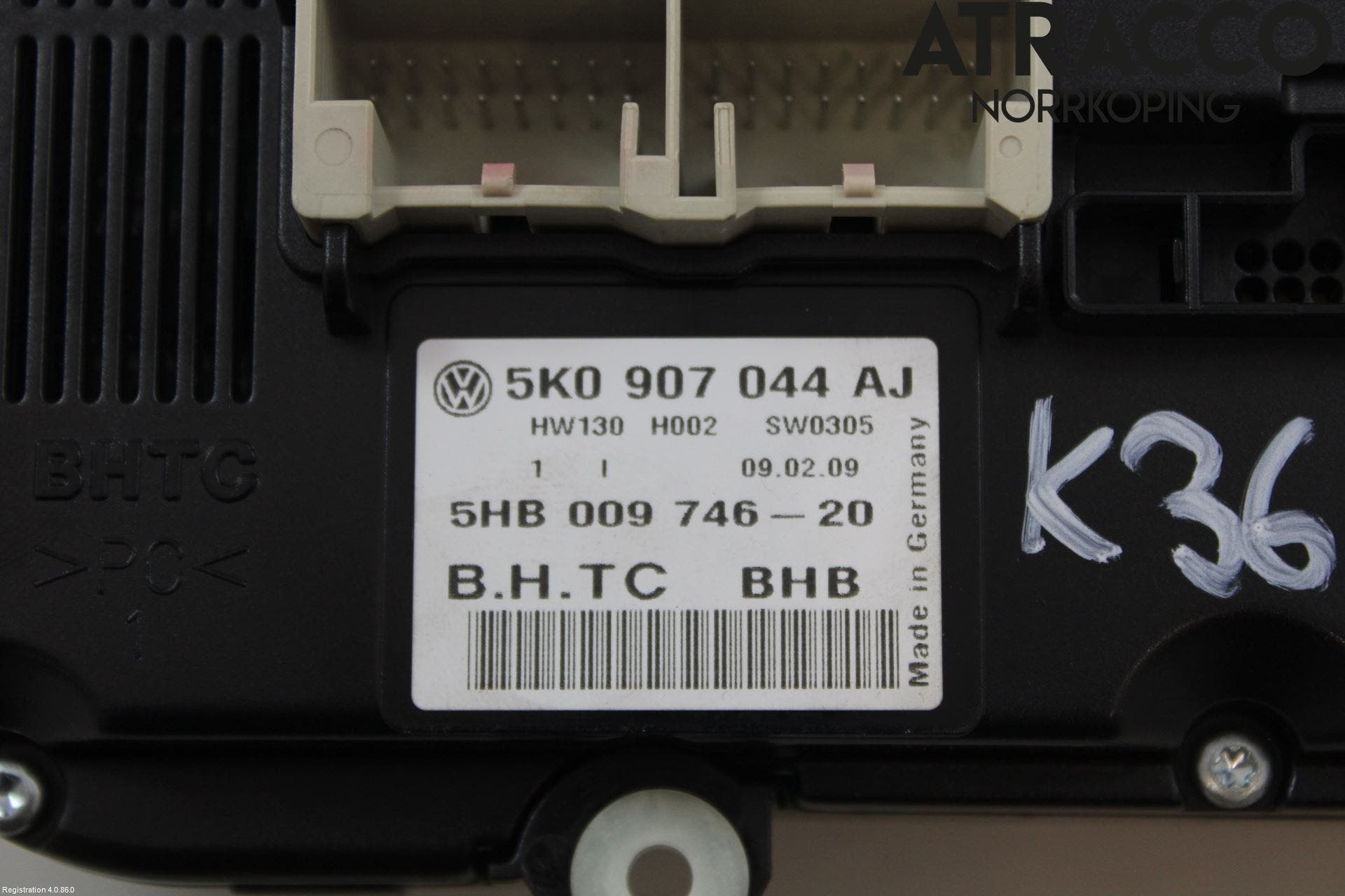 Volkswagen VW GOLF VI 09-13 Ac Styrenhet Ac Manöveren