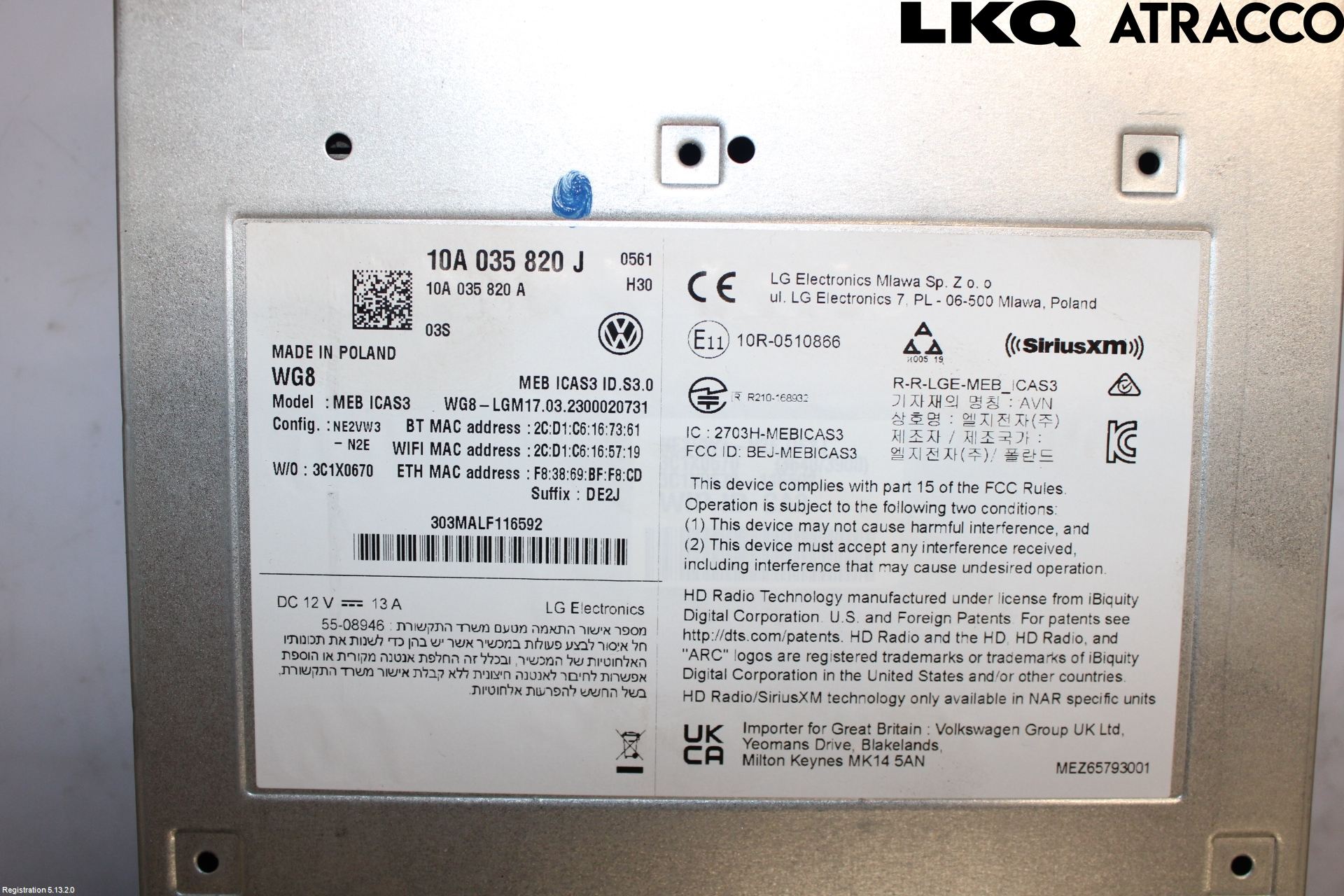 Volkswagen VW ID.5 22- Cd Radio - Multimediapanel