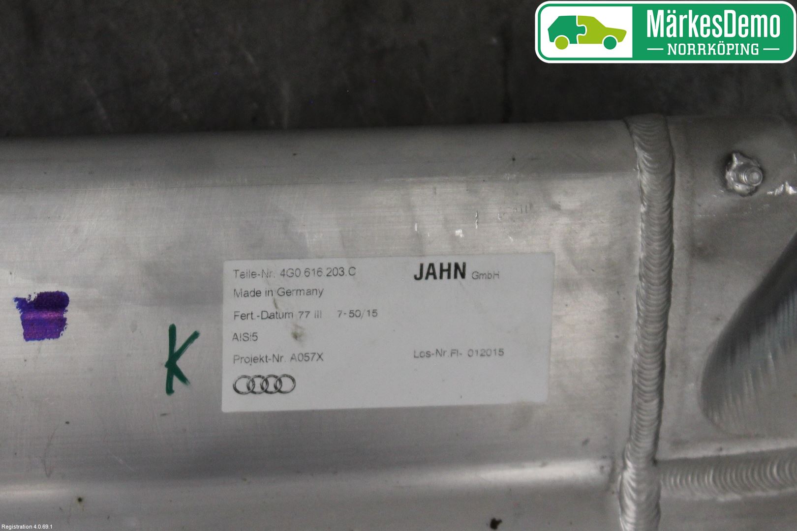 Audi A6 ALLROAD 12-18 Nivå/Luftförändring Trycktank