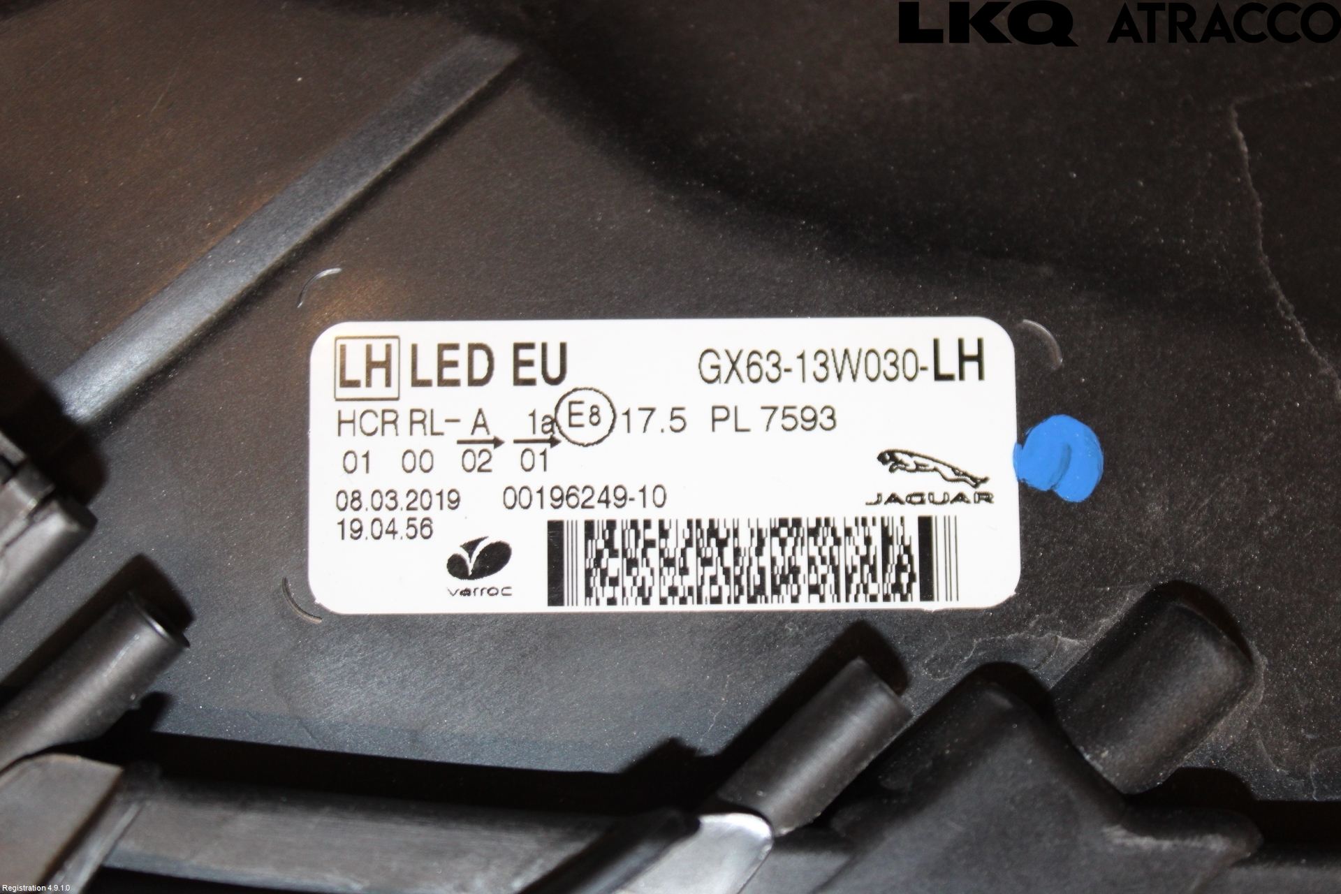 Jaguar F-PACE Strålkastare Vänster