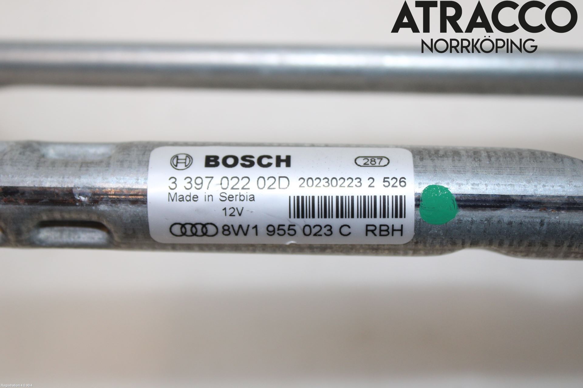 Audi A4/S4 B9 20- Torkarmekanism Vindruta