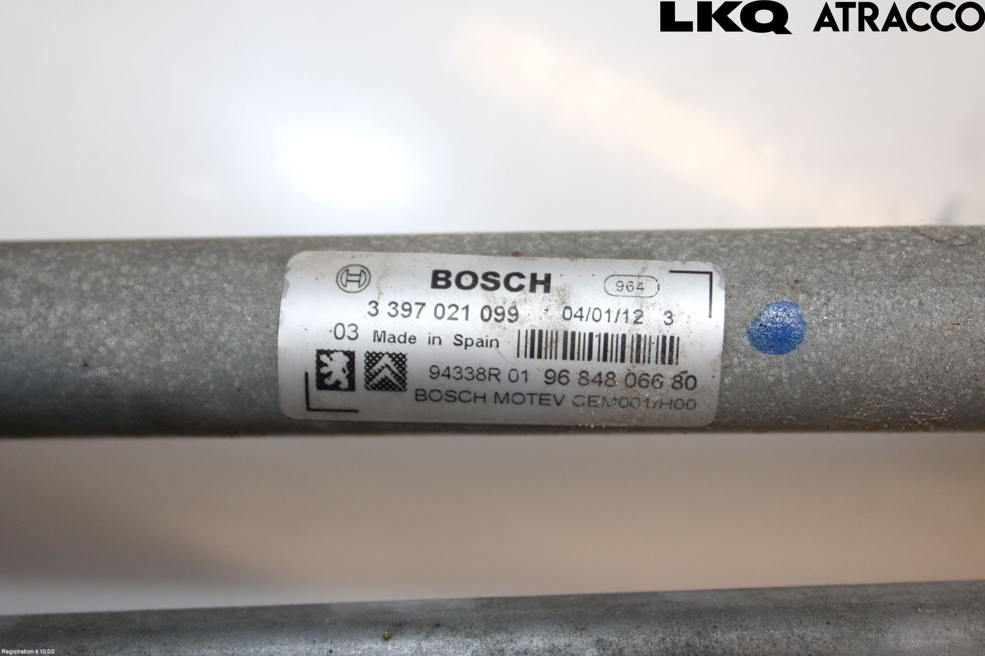 Peugeot 308 08-13 Torkarmekanism Vindruta