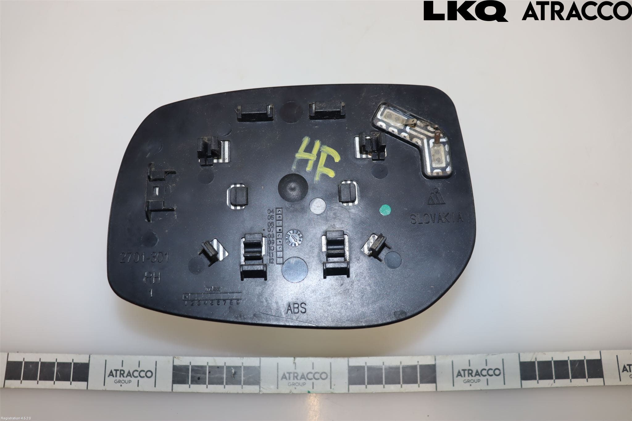 Toyota YARIS XP90 06-11 Spegelglas Hö