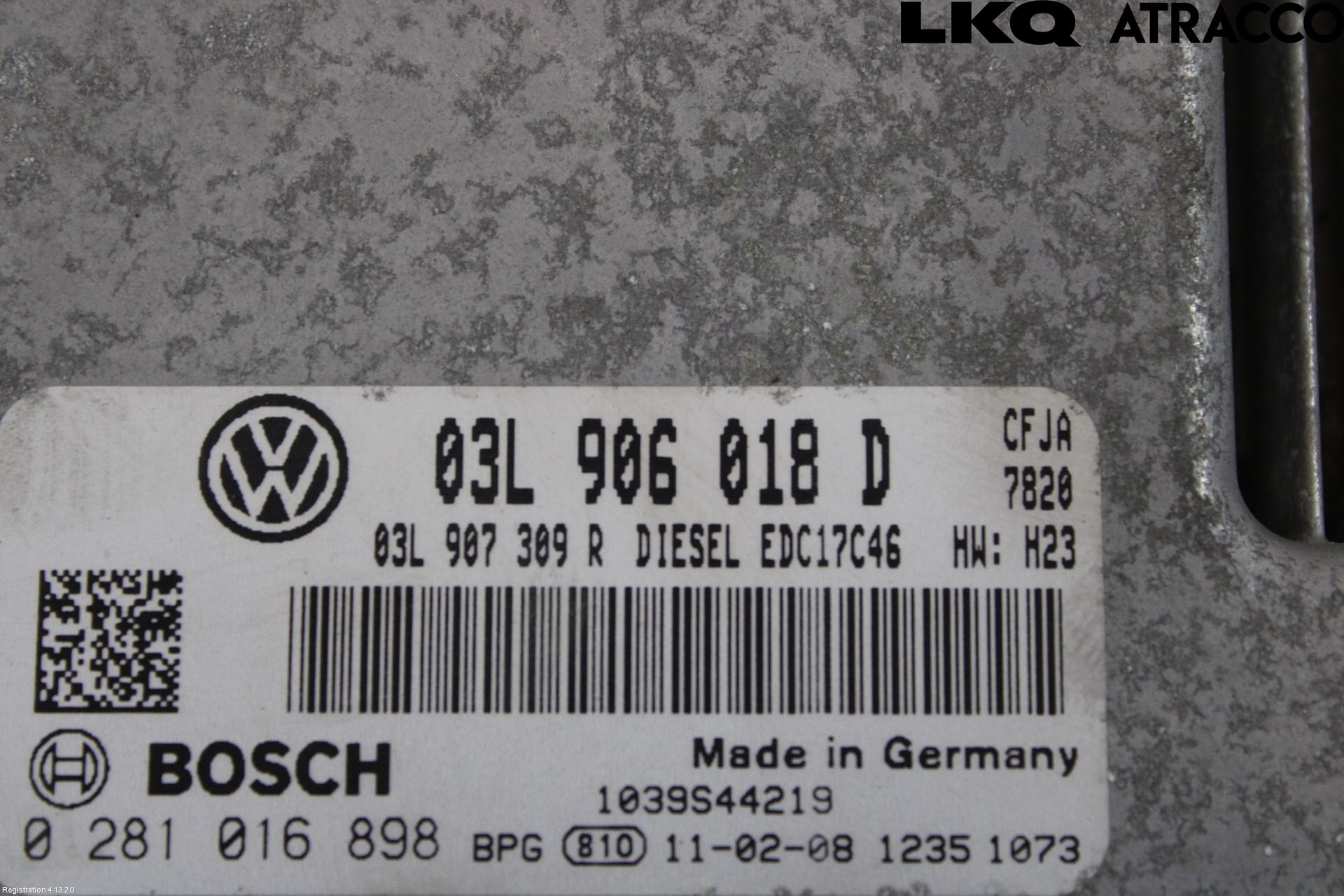 Volkswagen VW TOURAN 10-15 Styrenhet Inspump Diesel