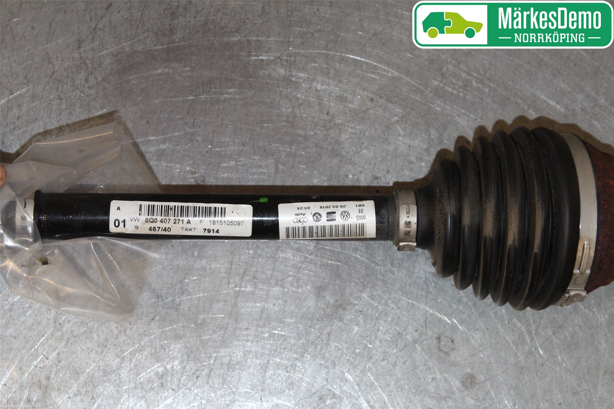 Volkswagen VW GOLF / E-GOLF VII 13-20 Drivaxel Fram Vänster
