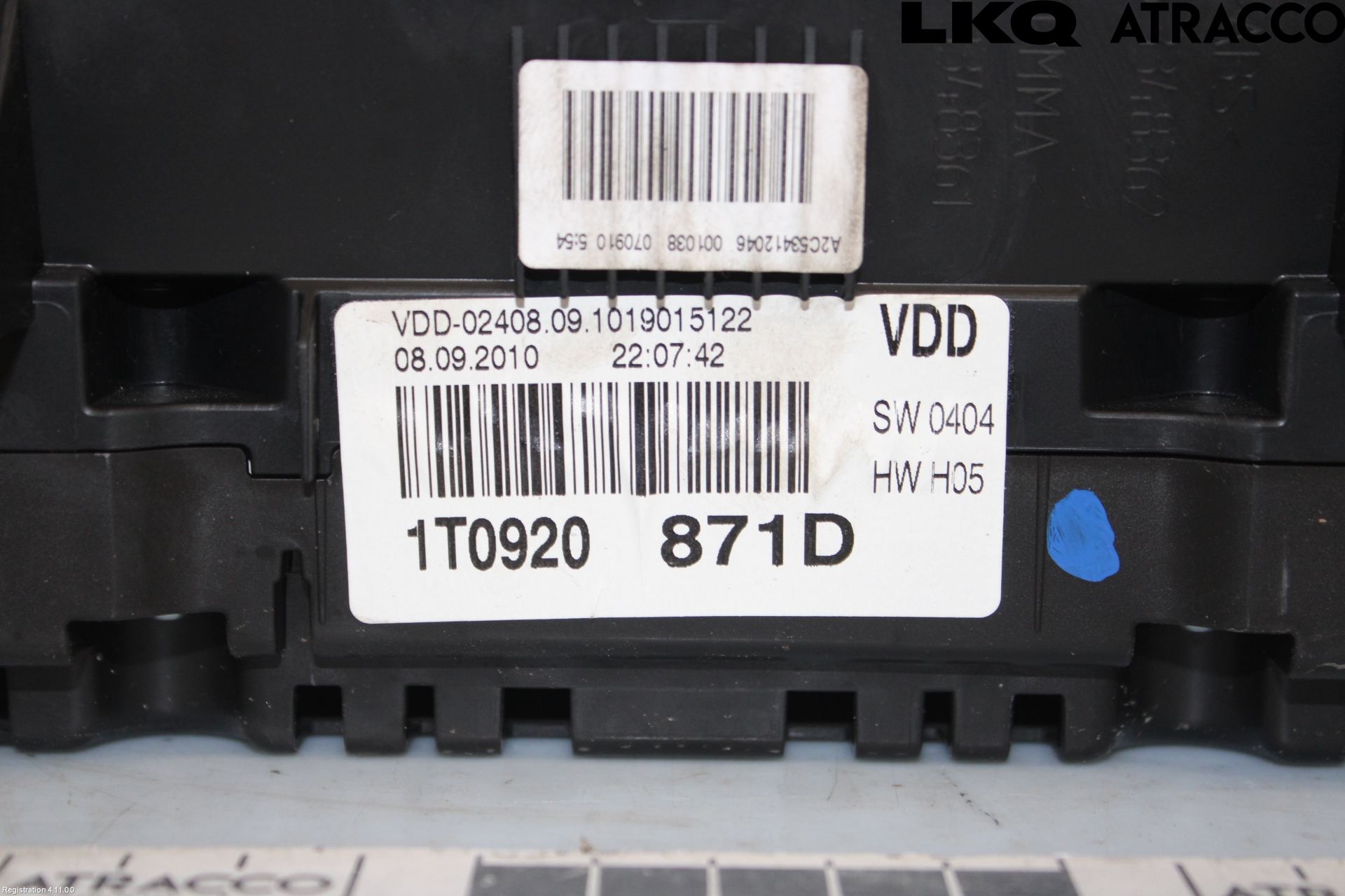Volkswagen VW TOURAN 10-15 Instrument Komb