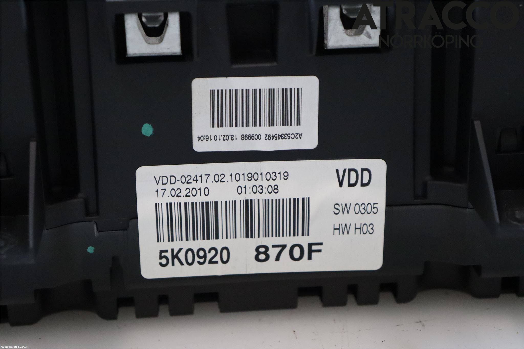 Volkswagen VW GOLF VI 09-13 Instrument Komb