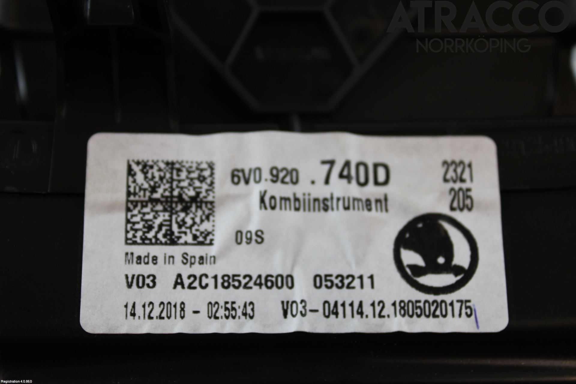 Skoda FABIA 15-21 Instrument Komb