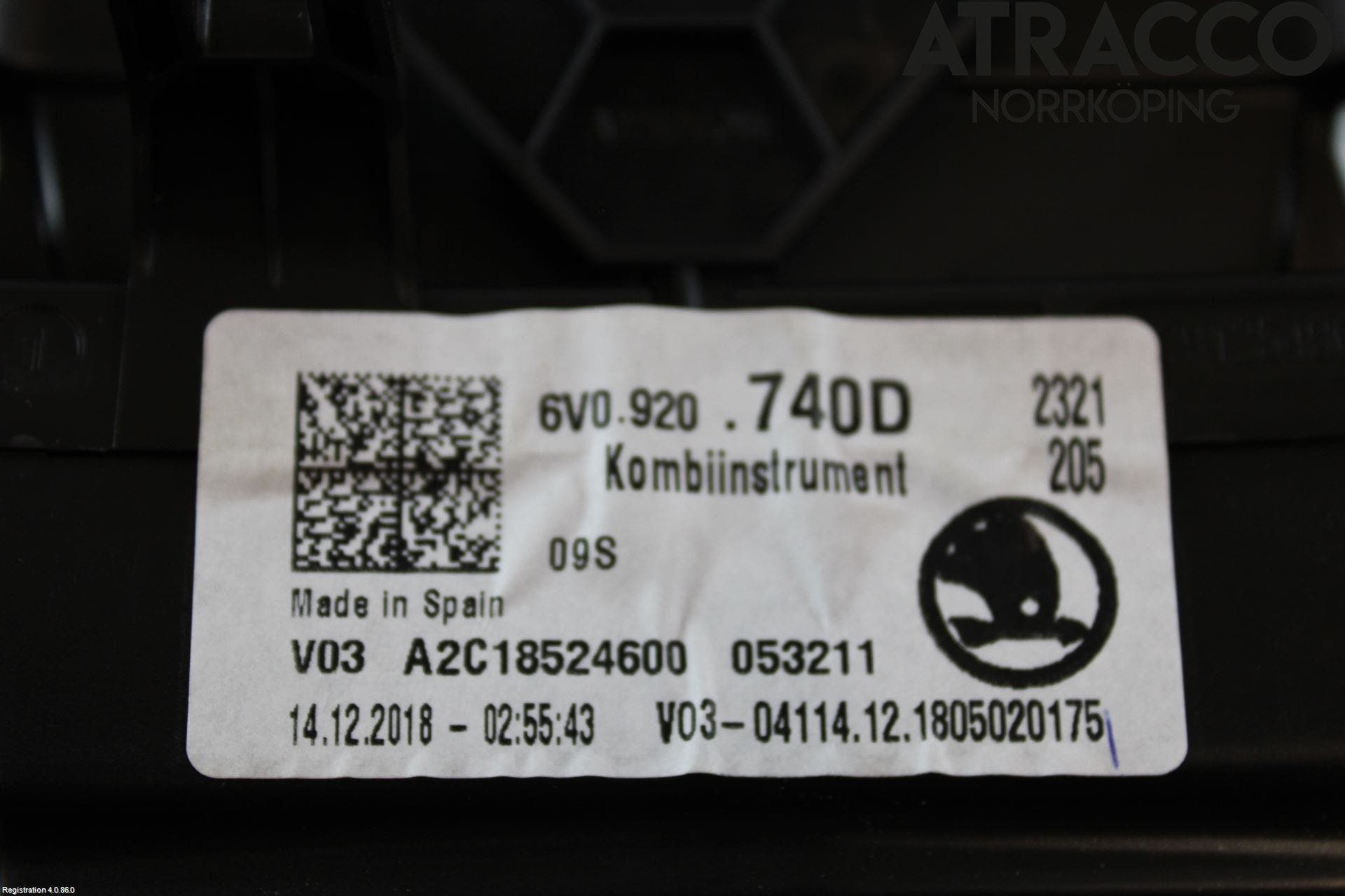 Skoda FABIA 15-21 Instrument Komb