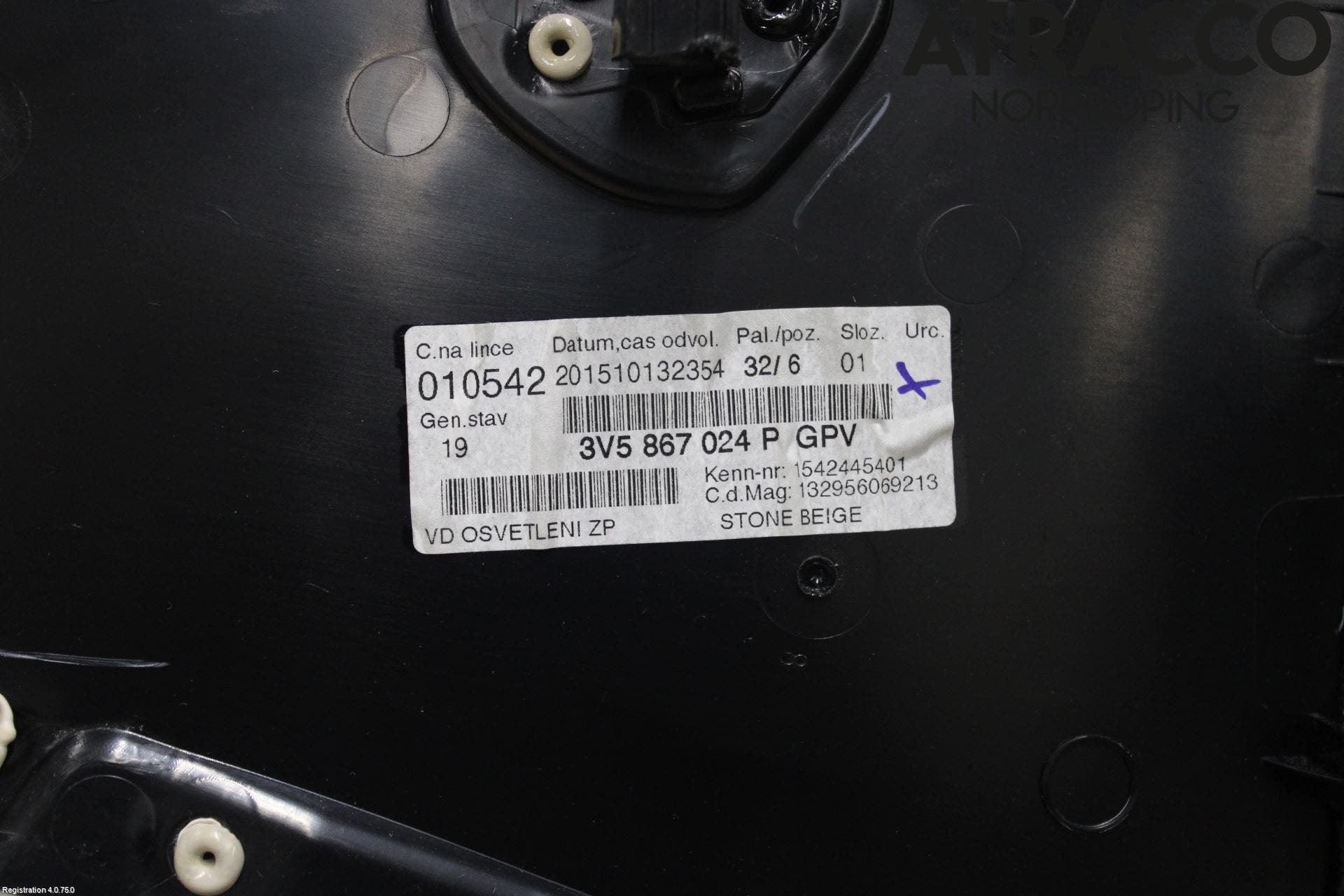 Skoda SUPERB 09-15 Dörrklädsel Hö