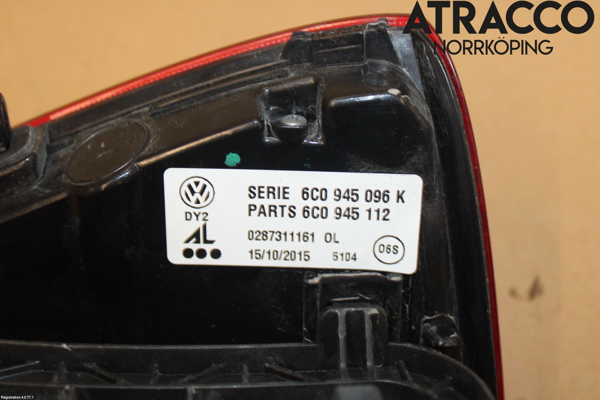 Volkswagen VW POLO 10-17 Bakljus Höger