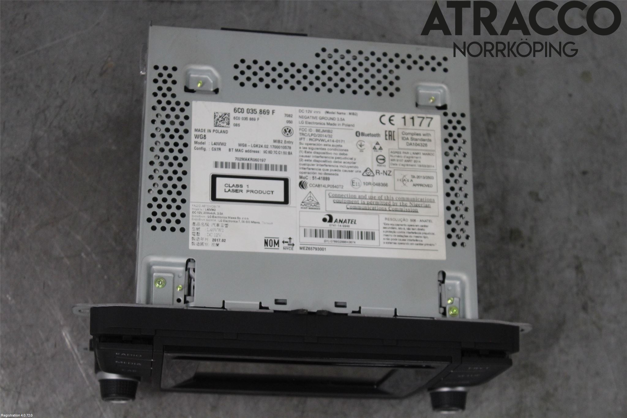 Volkswagen VW POLO 10-17 Cd Radio - Multimediapanel