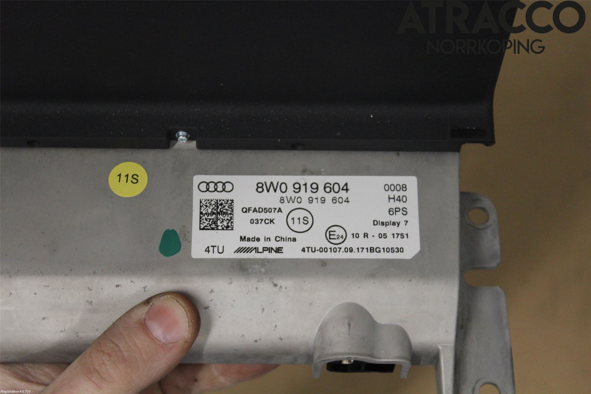 Audi A4/S4 B9 16-19 Multifunktionsdisplay