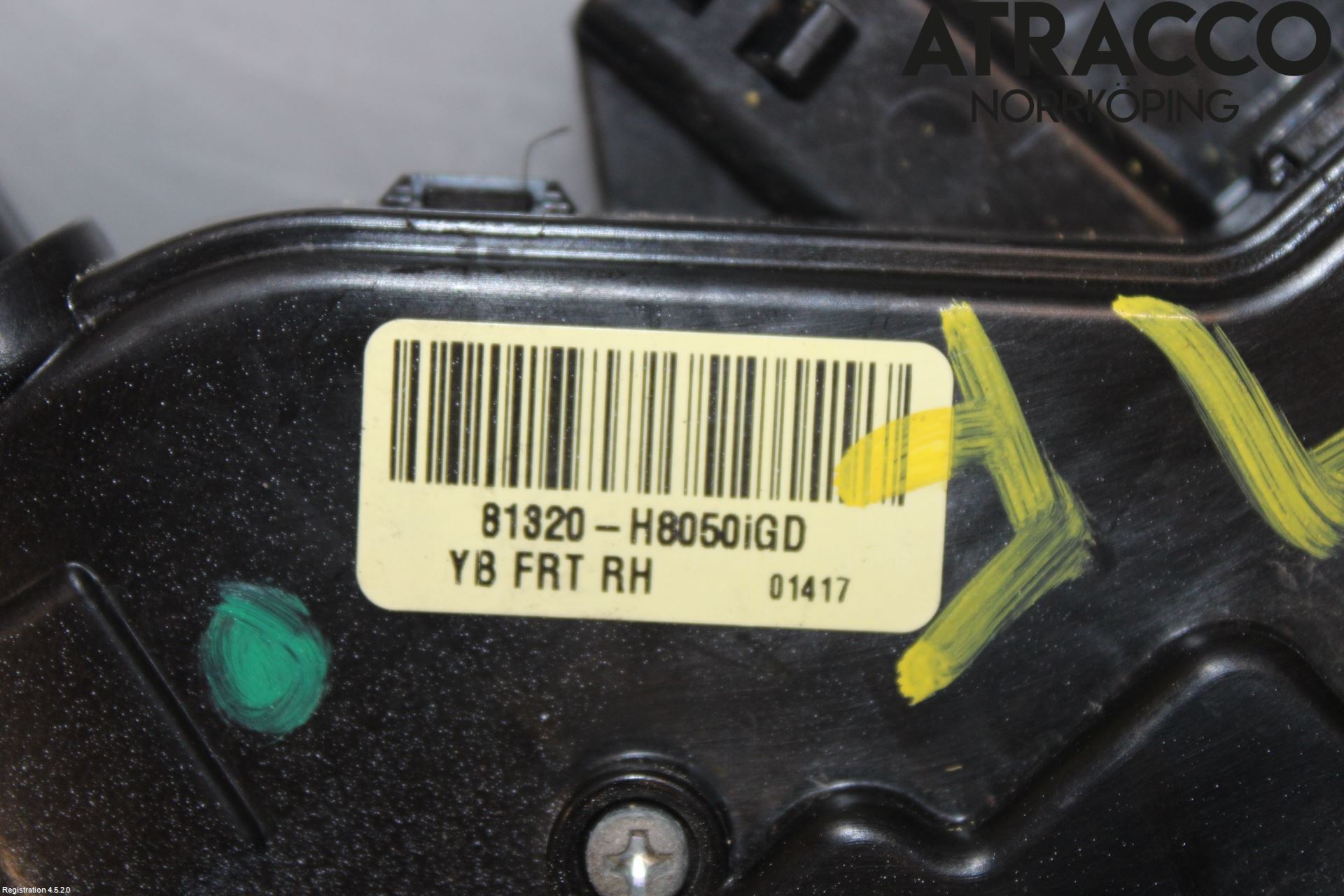 Kia RIO 17- Låskista-Dörrlås