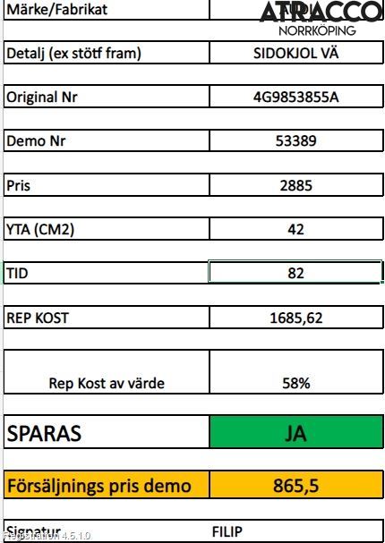 Audi A6 ALLROAD 12-18 Sidokjol Vä