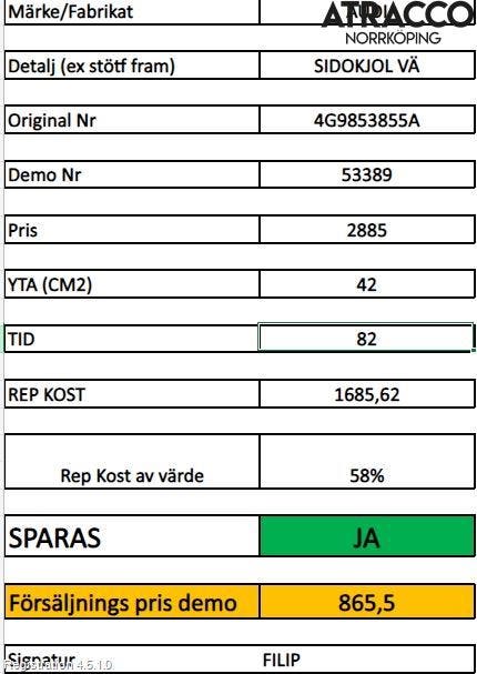 Audi A6 ALLROAD 12-18 Sidokjol Vä