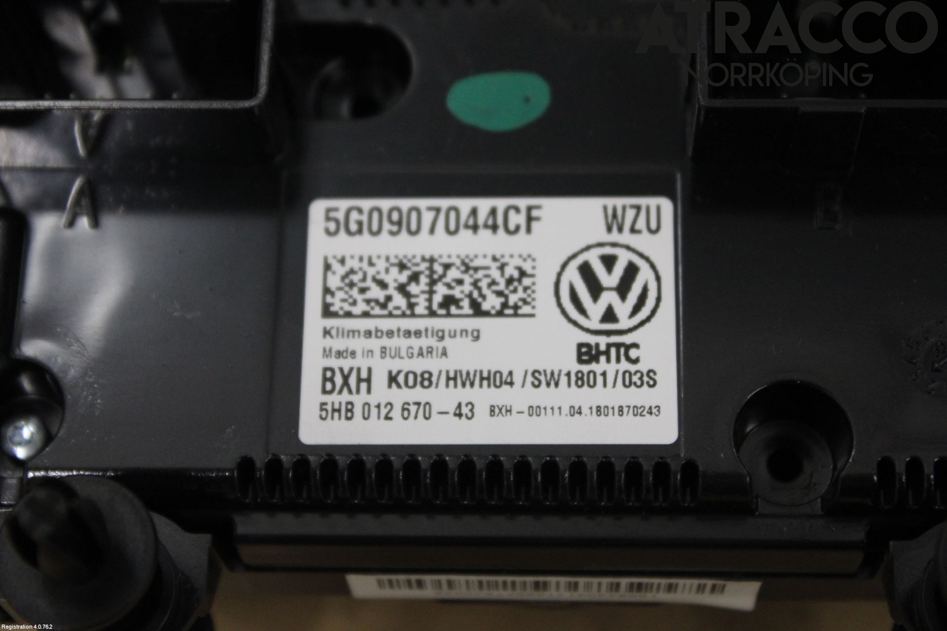 Volkswagen VW GOLF / E-GOLF VII 13-20 Värmereglage