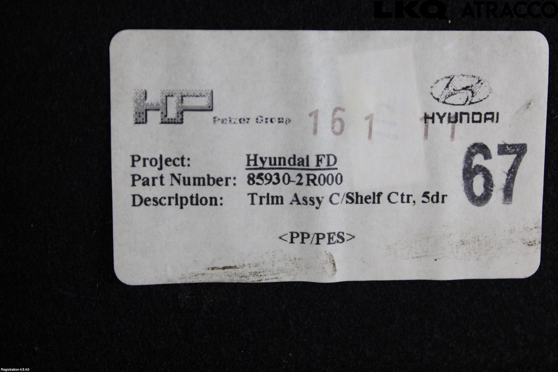 Hyundai i30 FD 07-12 Hatthylla