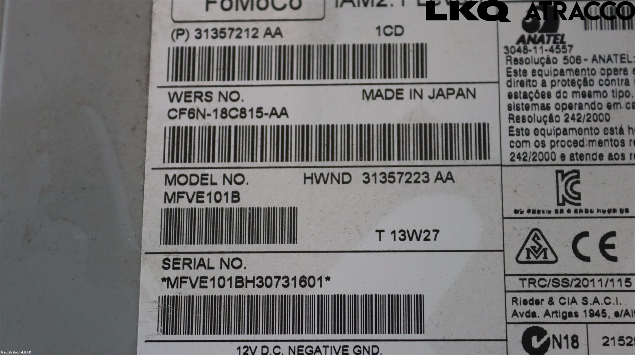 Volvo XC60 14-17 Cd Radio - Multimediapanel
